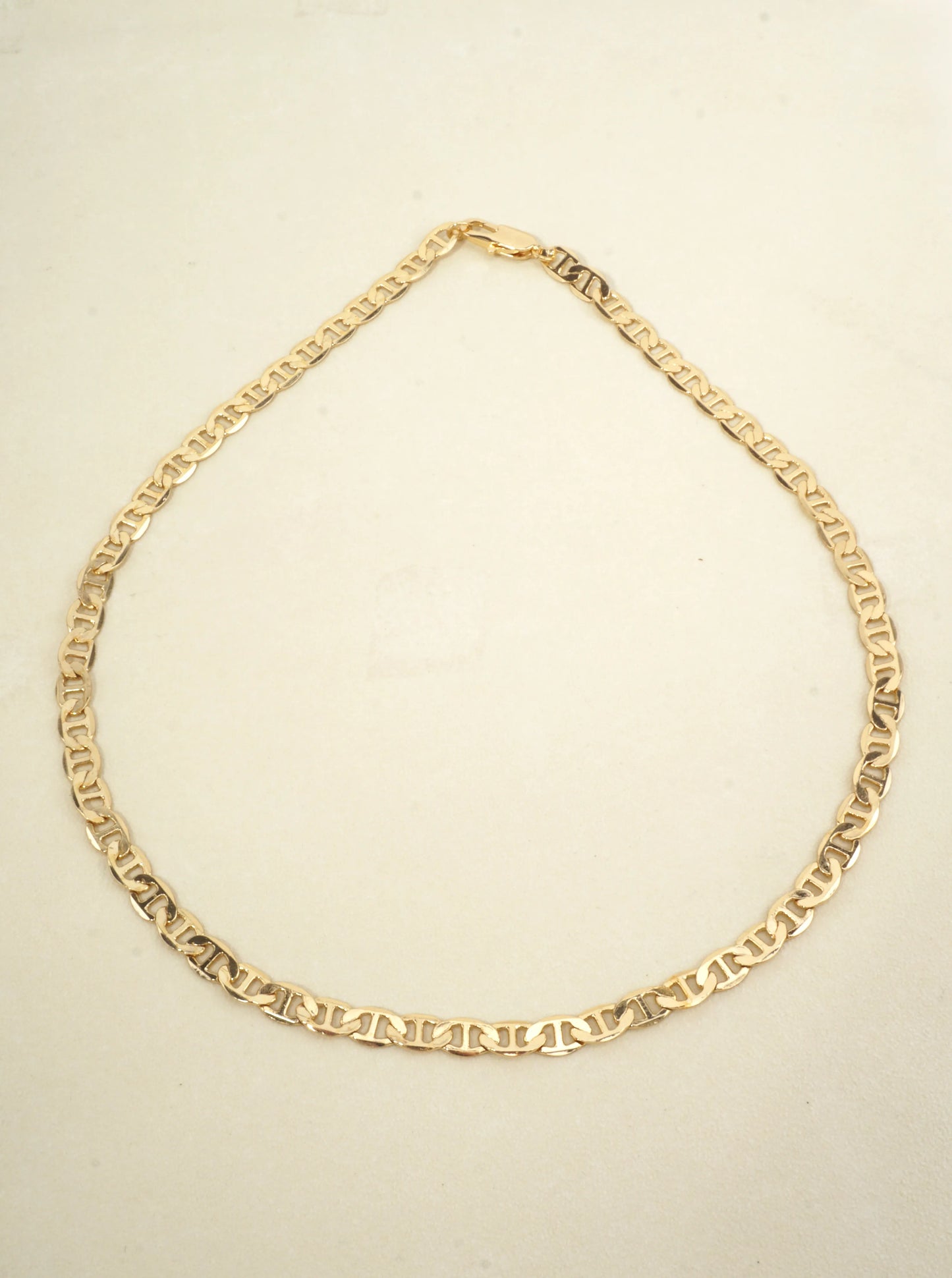 18 Inch Polished Horseshoe Chain Brass Necklace