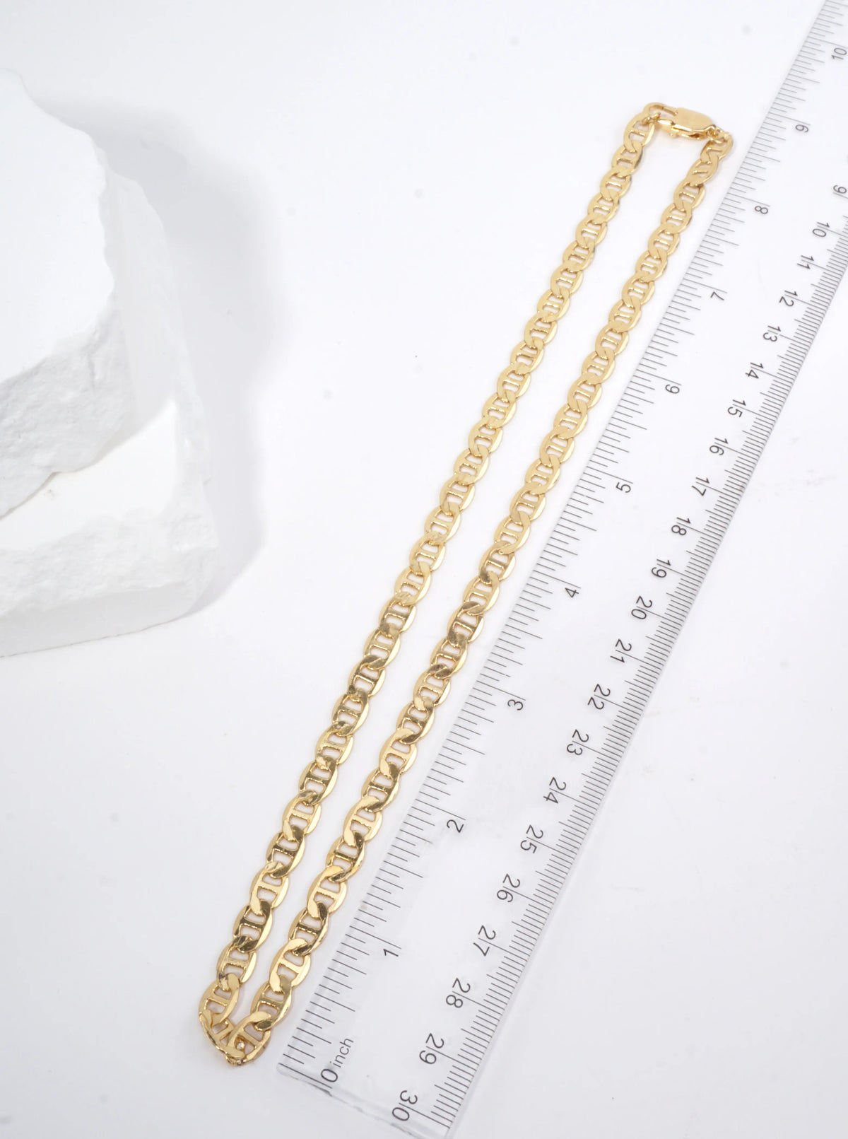 18 Inch Polished Horseshoe Chain Brass Necklace