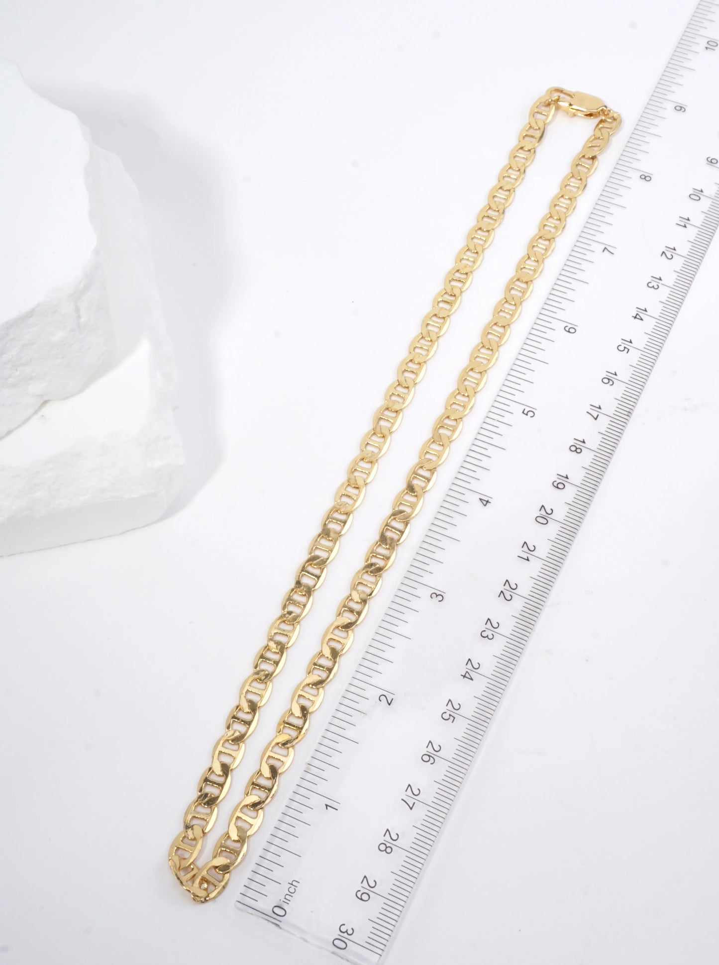 18 Inch Polished Horseshoe Chain Brass Necklace