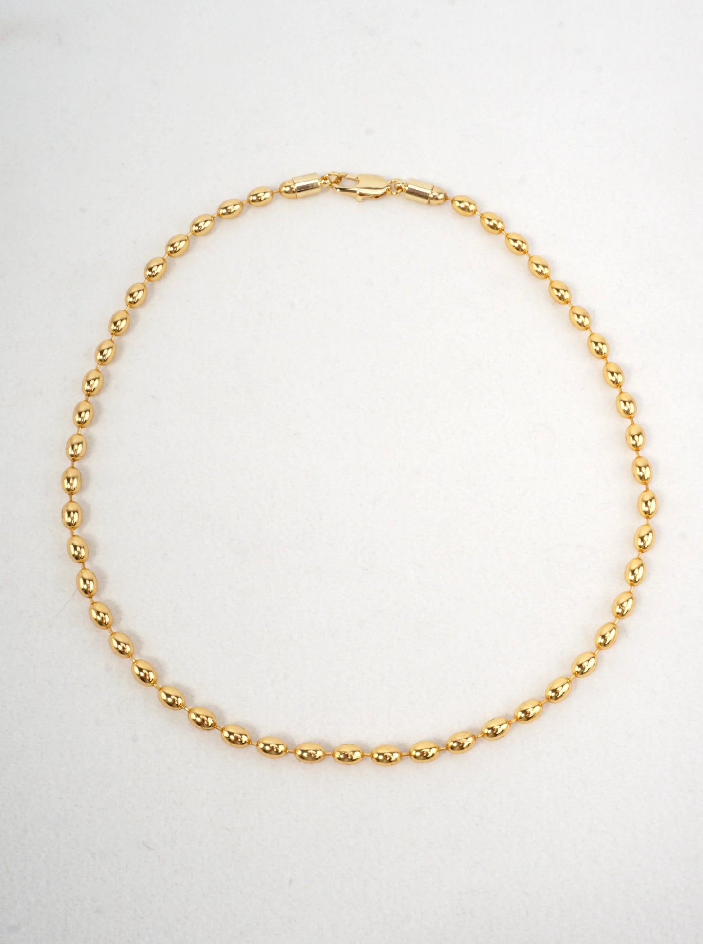 18 Inch Polished Beaded Chain Necklace