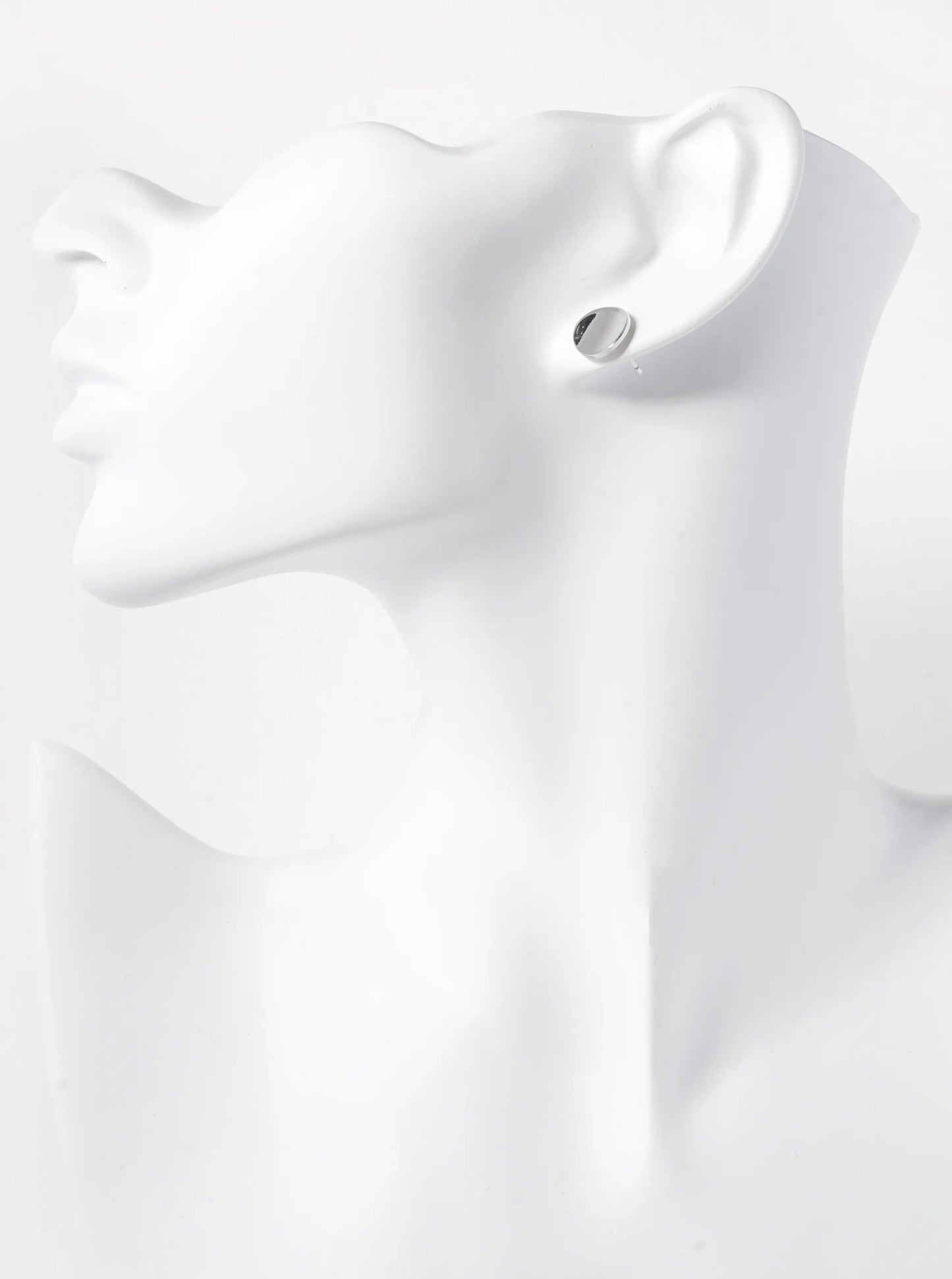 18K Gold Dipped 10mm Curved Brass Round Sterling Silver Post Stud Earrings