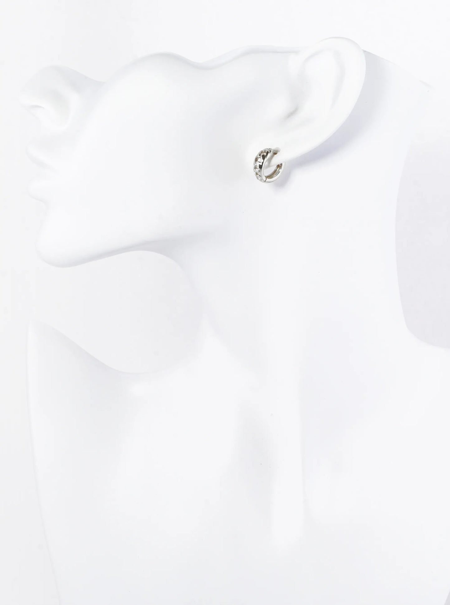 18K Gold Dipped 11mm Chain Huggie Hoop Earrings