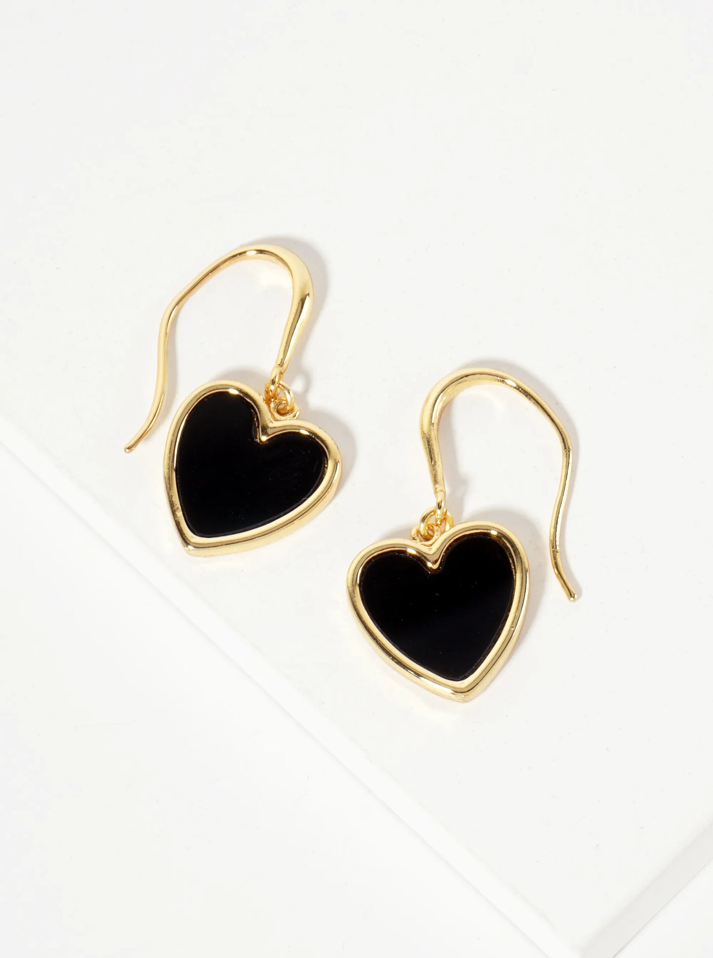 18K-Gold-Dipped 11mm Heart Drop Dangle Earrings