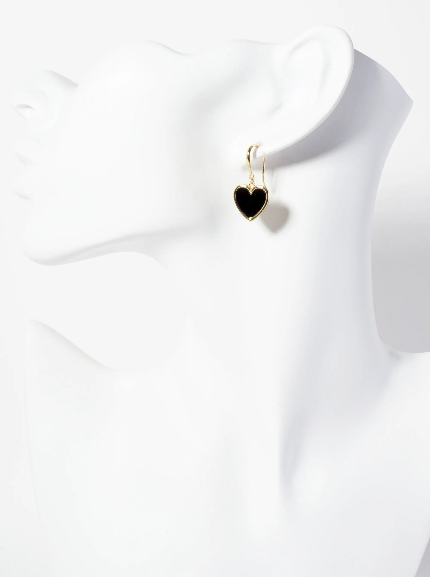 18K-Gold-Dipped 11mm Heart Drop Dangle Earrings