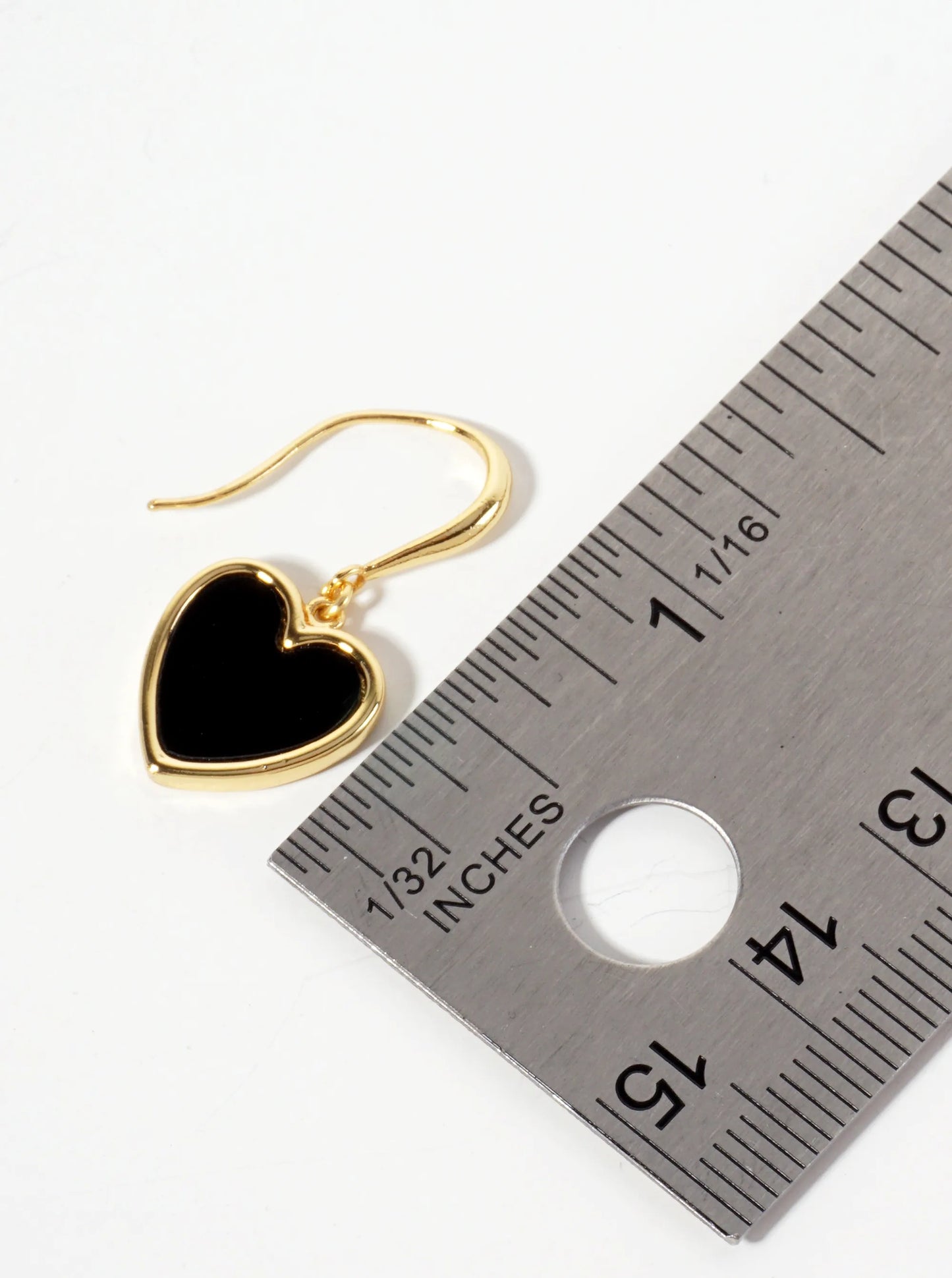 18K-Gold-Dipped 11mm Heart Drop Dangle Earrings