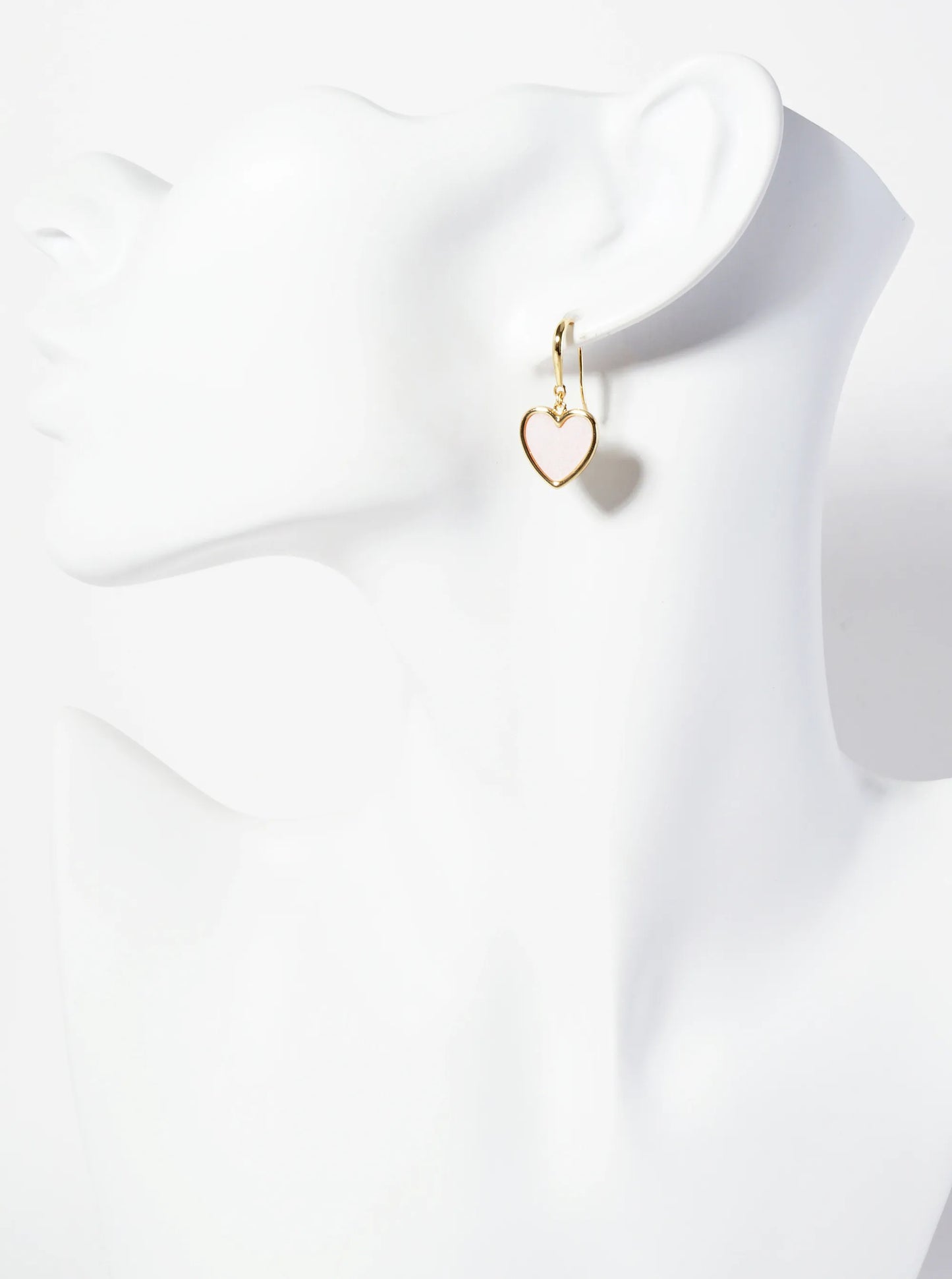 18K-Gold-Dipped 11mm Heart Drop Dangle Earrings
