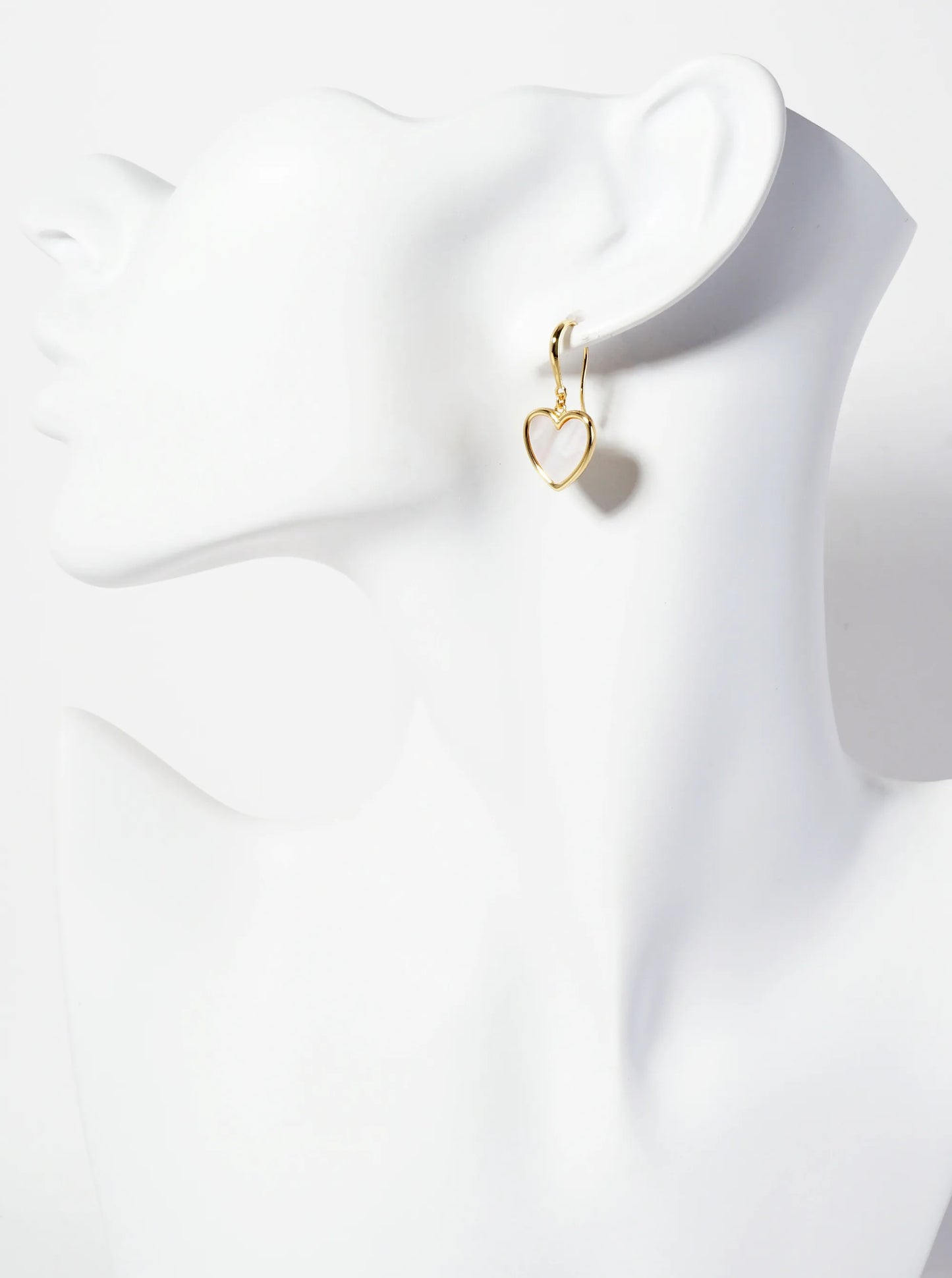 18K-Gold-Dipped 11mm Heart Drop Dangle Earrings