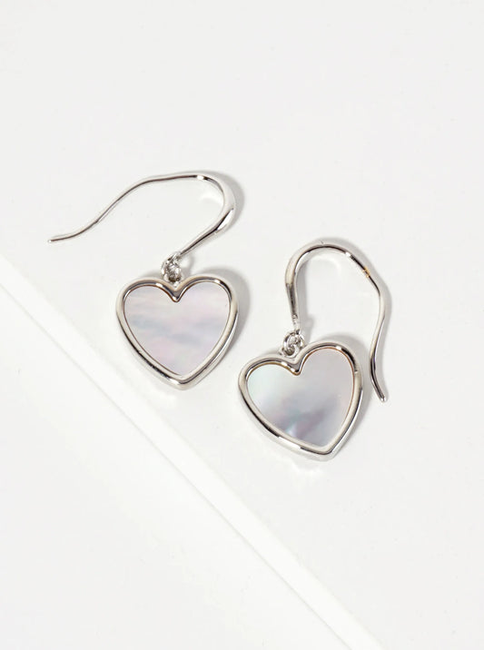 18K-Gold-Dipped 11mm Heart Drop Dangle Earrings