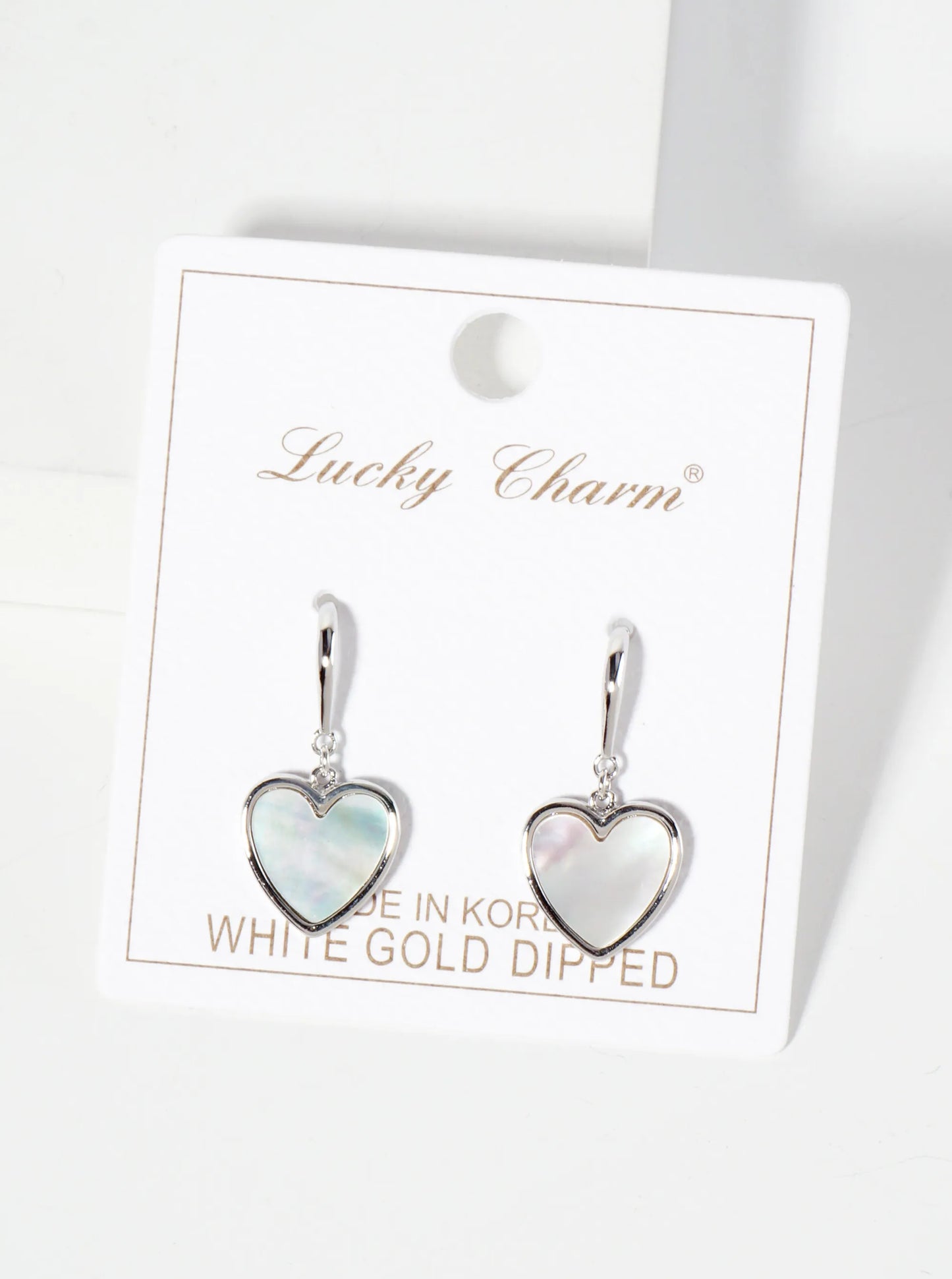 18K-Gold-Dipped 11mm Heart Drop Dangle Earrings