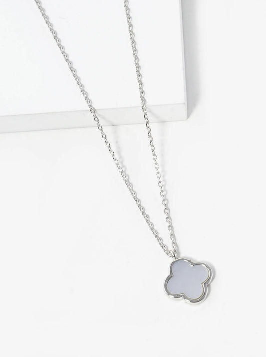 18K Gold Dipped 11mm Quatrefoil Pendant Necklace