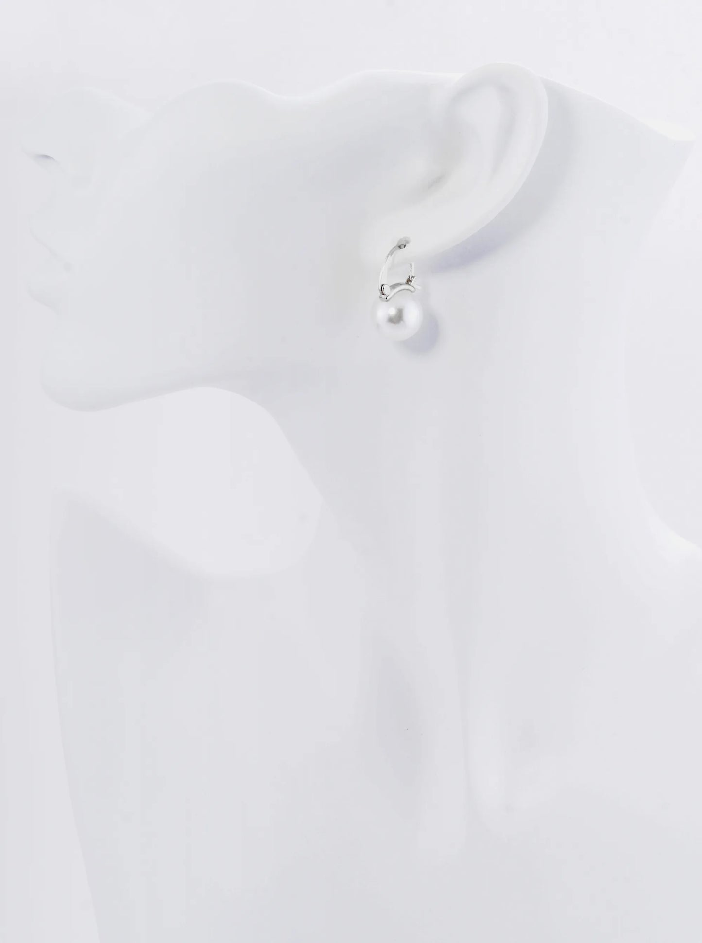 18K Gold Dipped 12mm Pearl Drop Pin Catch Earrings