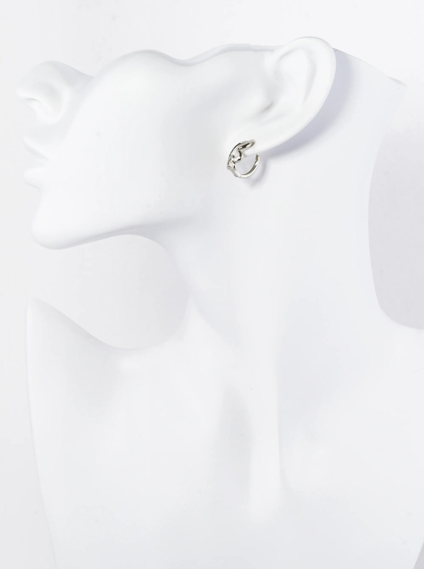 18K Gold Dipped 13mm Brass Heart Huggie Hoop Earrings