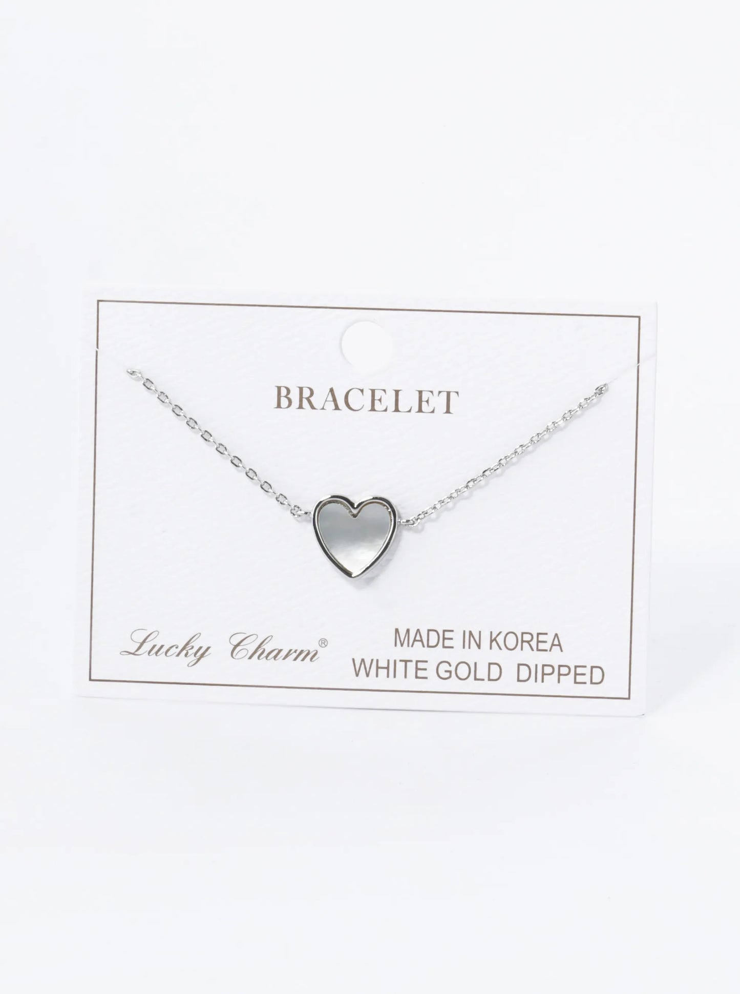 18K Gold Dipped 13mm Heart Chain Bracelet