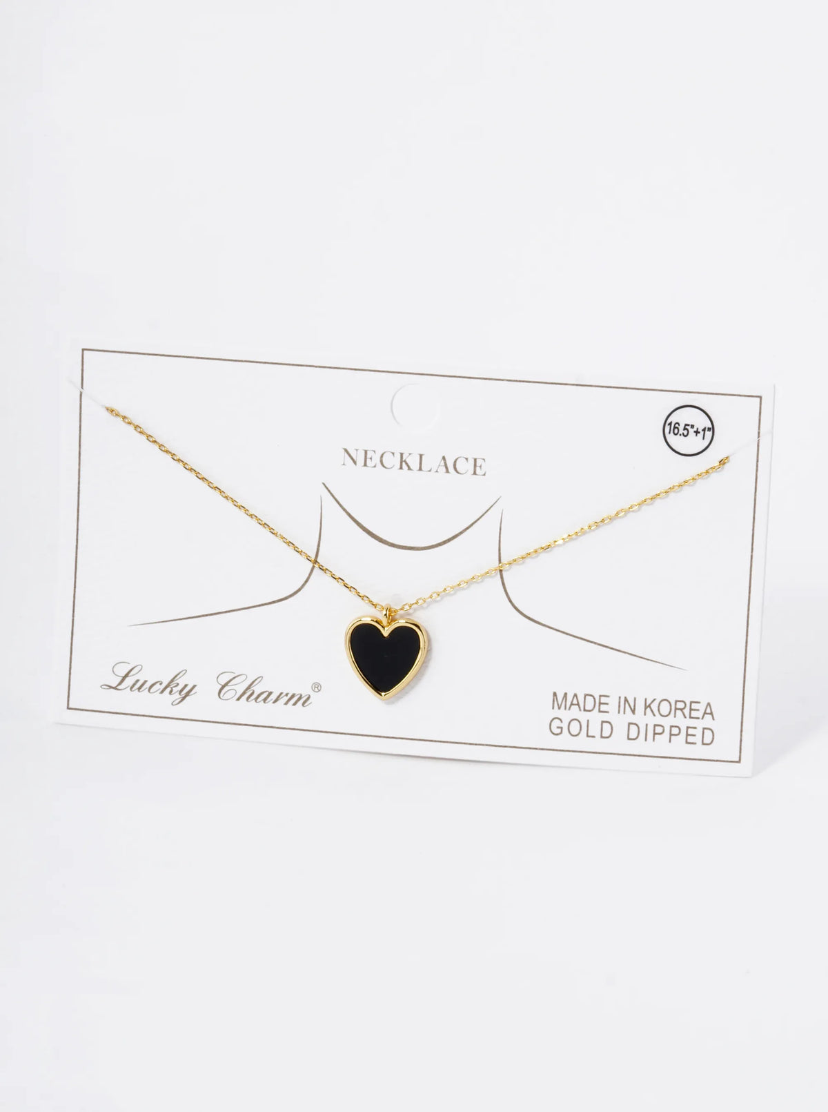 18K Gold Dipped 13mm Heart Pendant Necklace