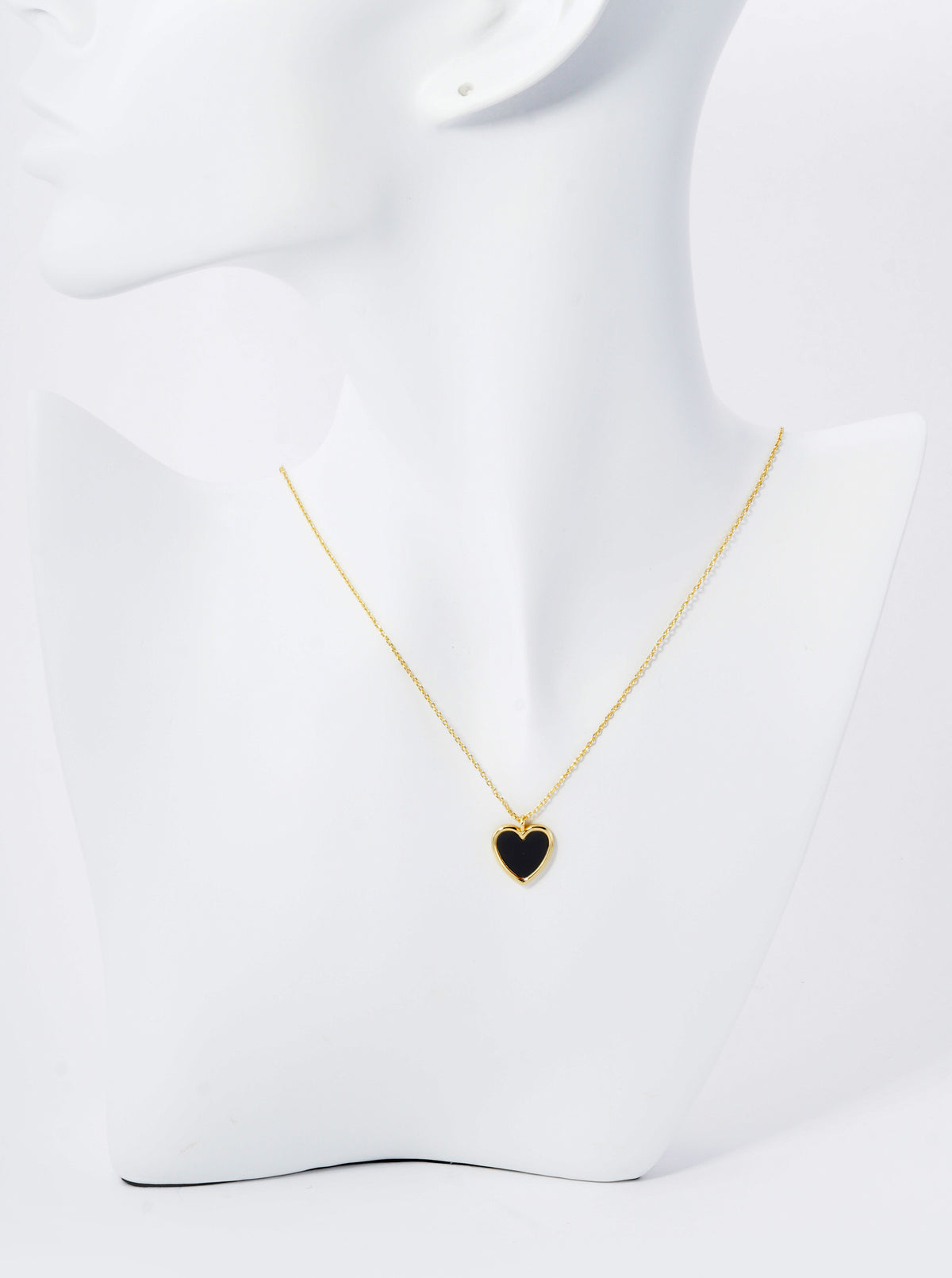 18K Gold Dipped 13mm Heart Pendant Necklace