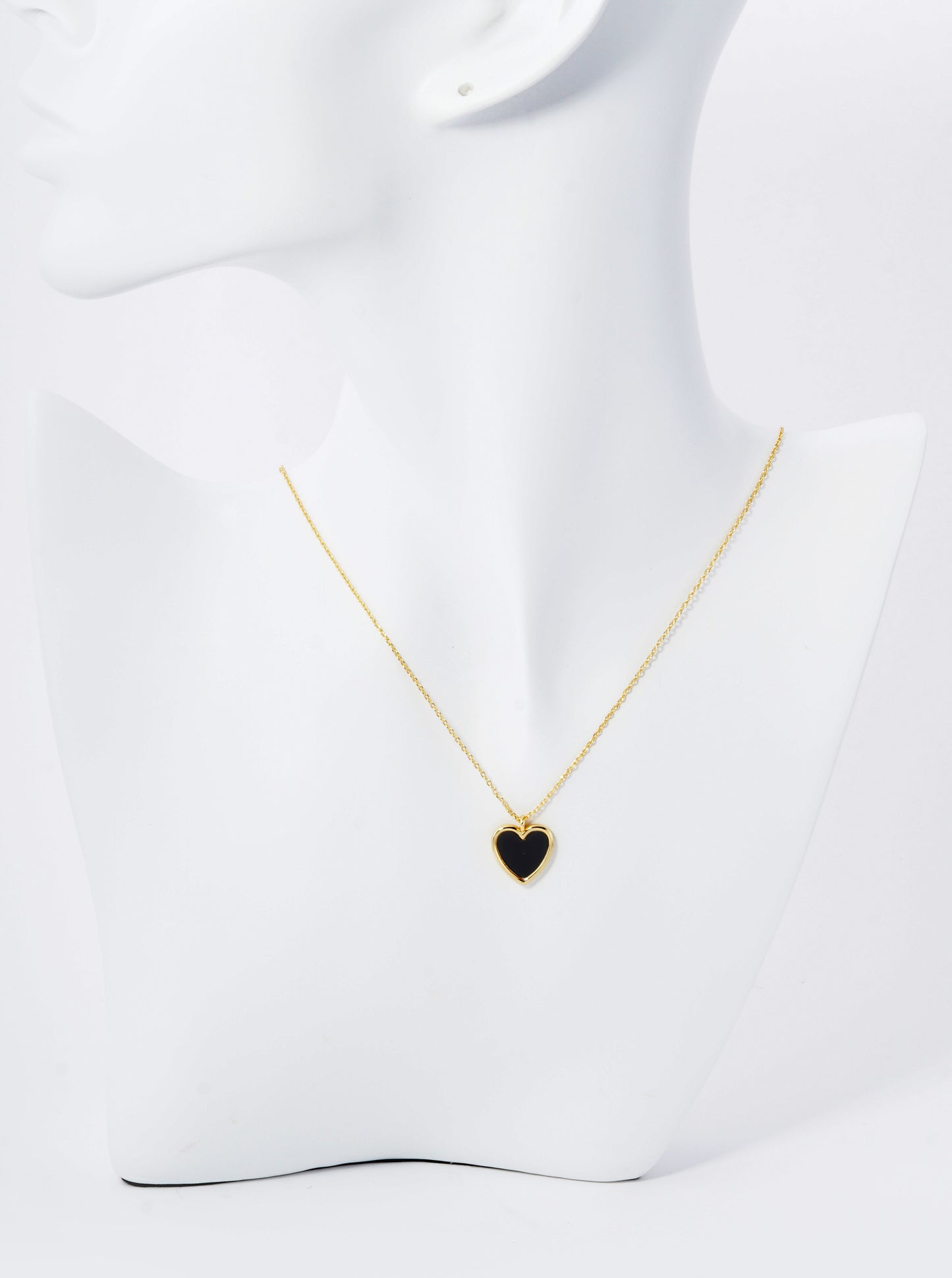18K Gold Dipped 13mm Heart Pendant Necklace