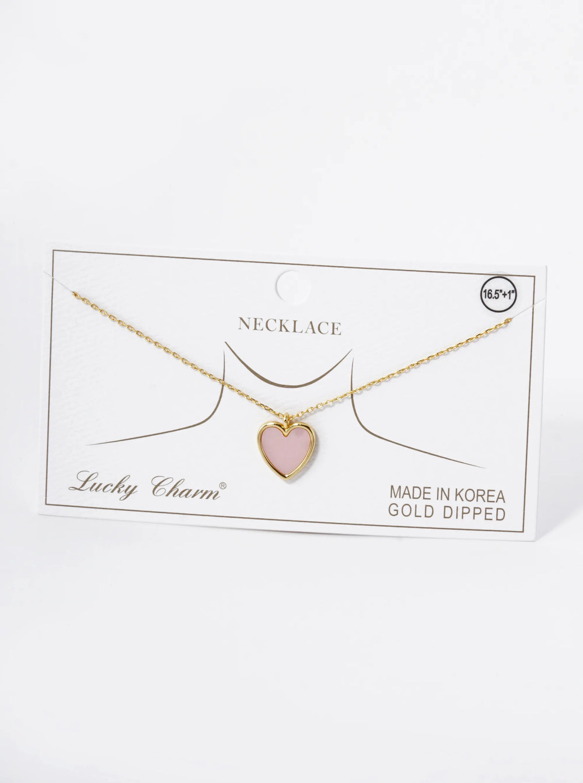 18K Gold Dipped 13mm Heart Pendant Necklace