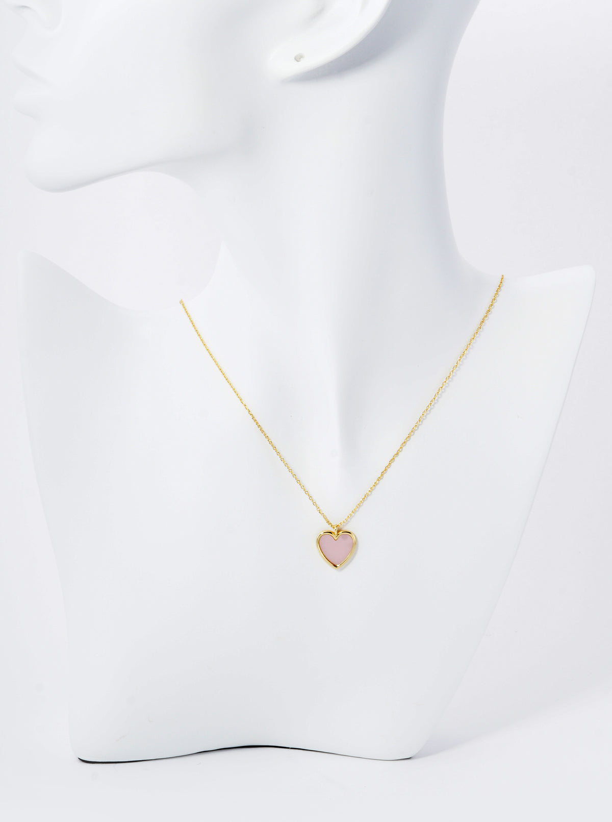 18K Gold Dipped 13mm Heart Pendant Necklace