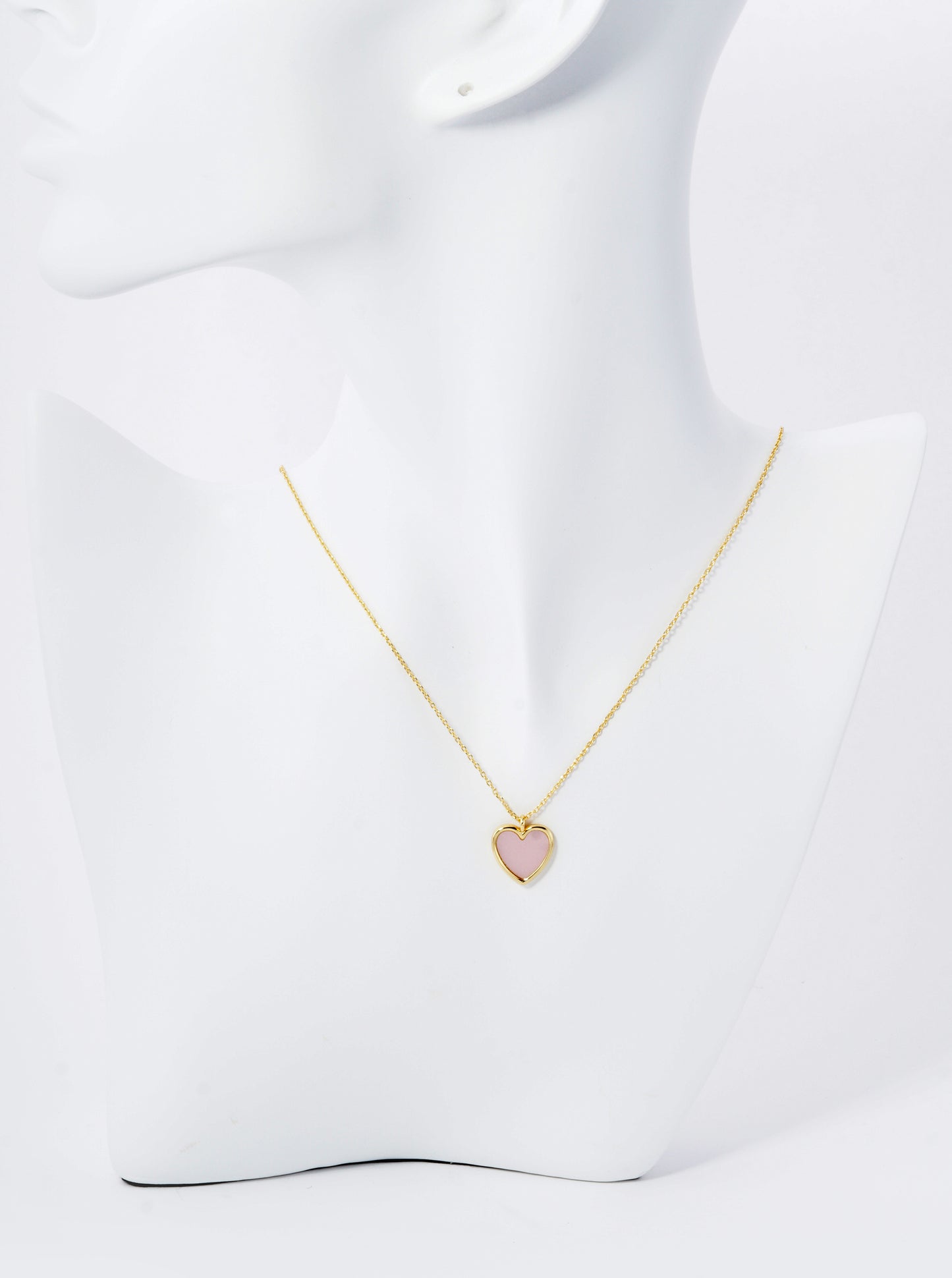 18K Gold Dipped 13mm Heart Pendant Necklace
