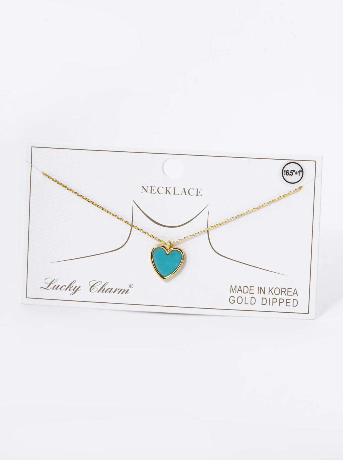 18K Gold Dipped 13mm Heart Pendant Necklace