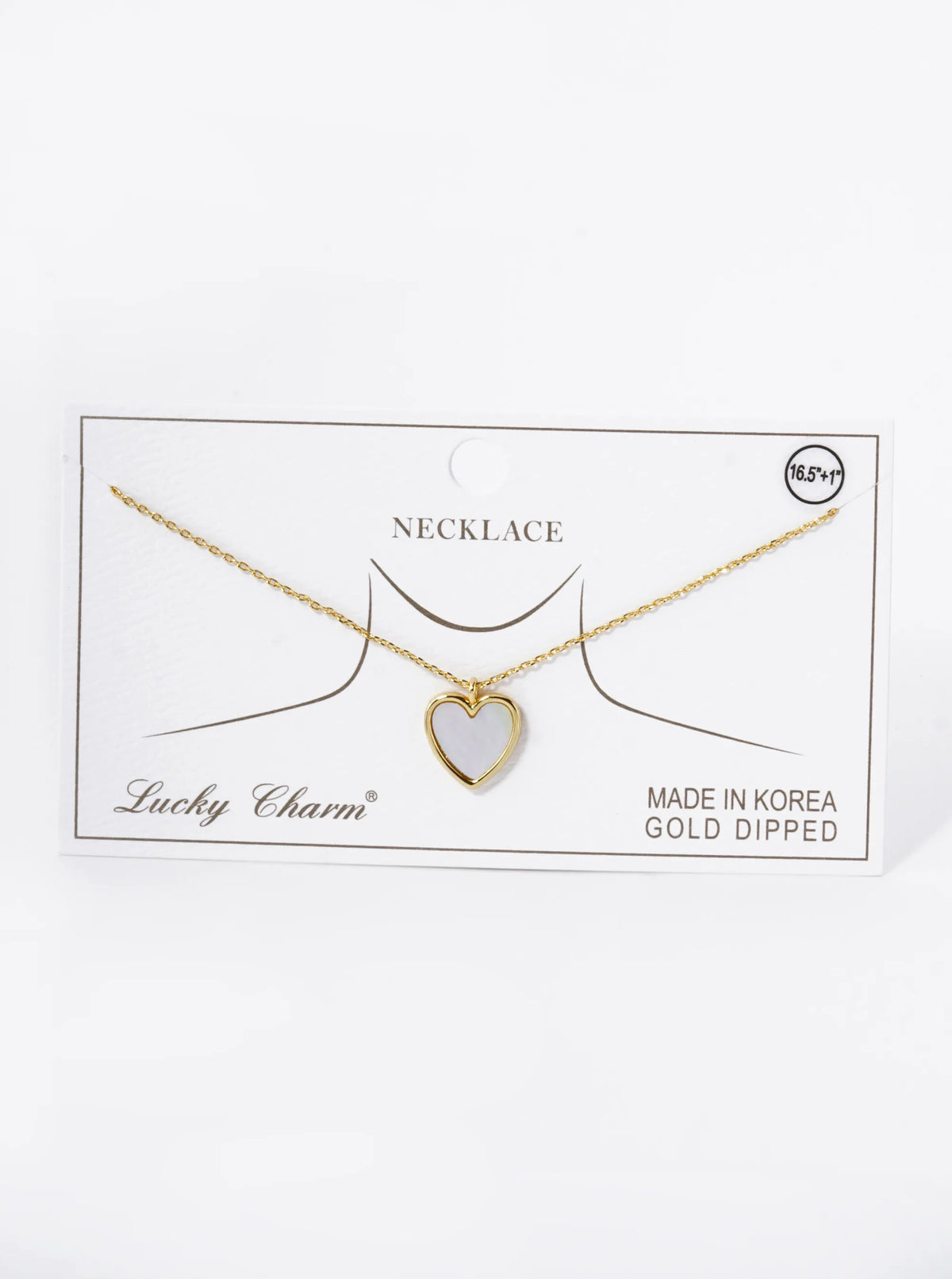 18K Gold Dipped 13mm Heart Pendant Necklace