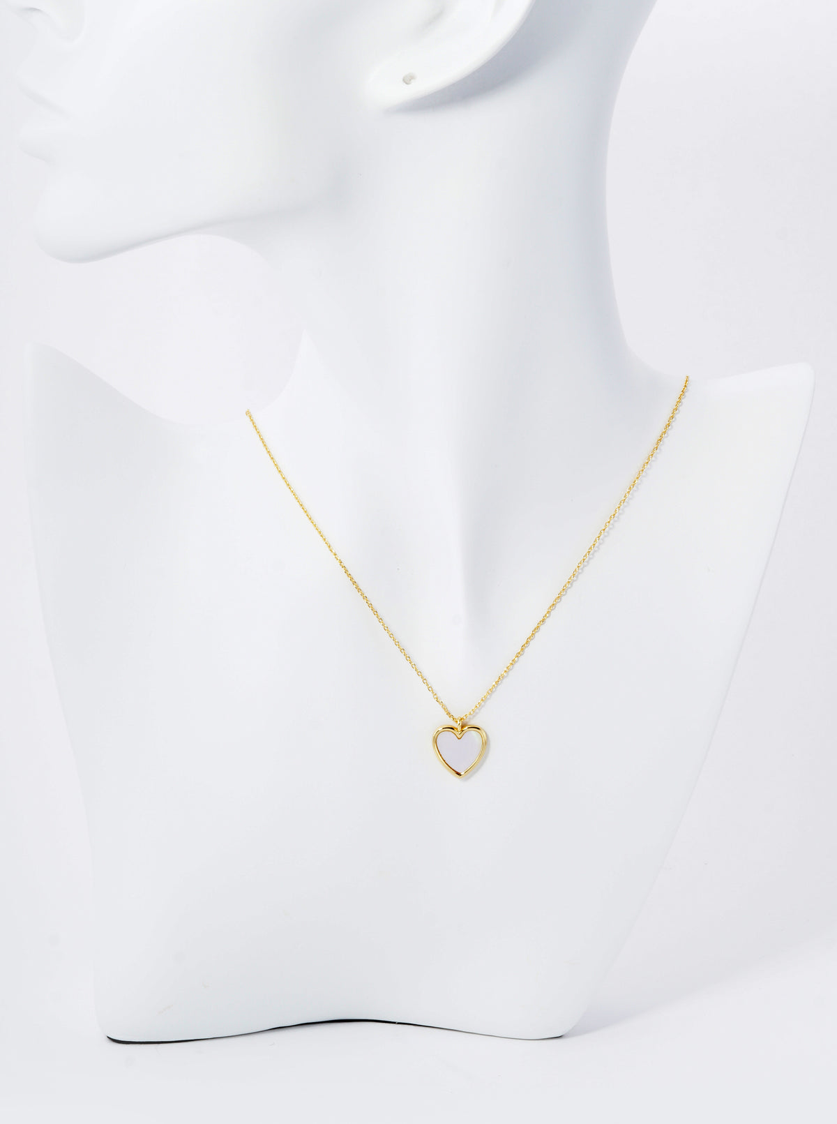 18K Gold Dipped 13mm Heart Pendant Necklace