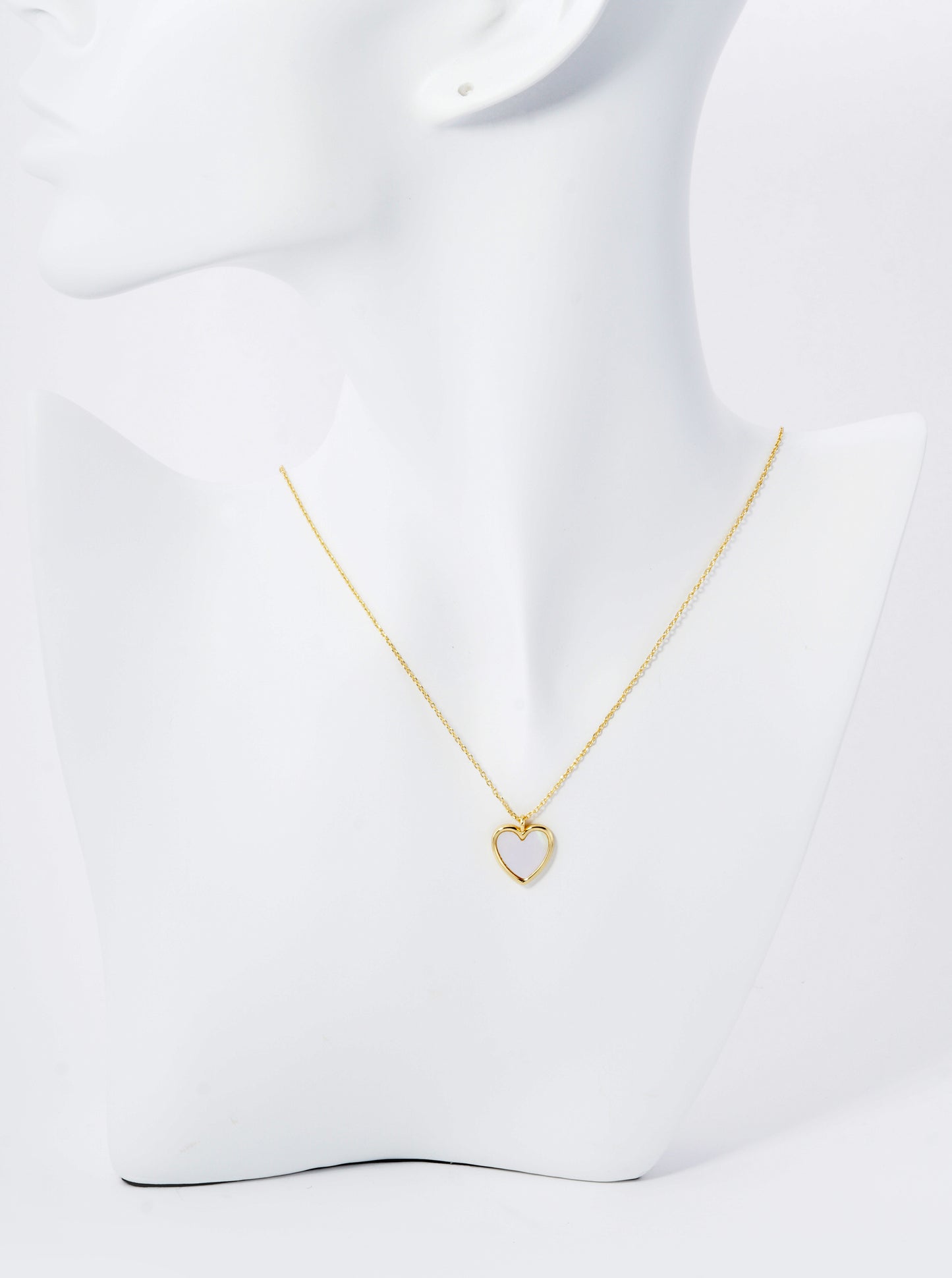 18K Gold Dipped 13mm Heart Pendant Necklace