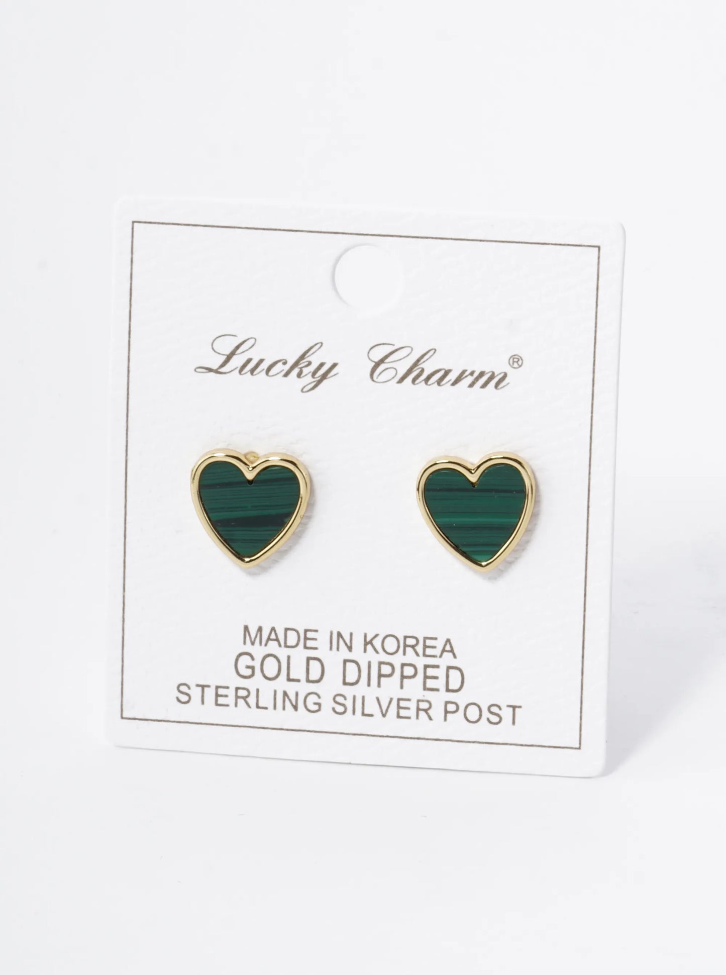 18K Gold Dipped 13mm Heart Stud Earrings