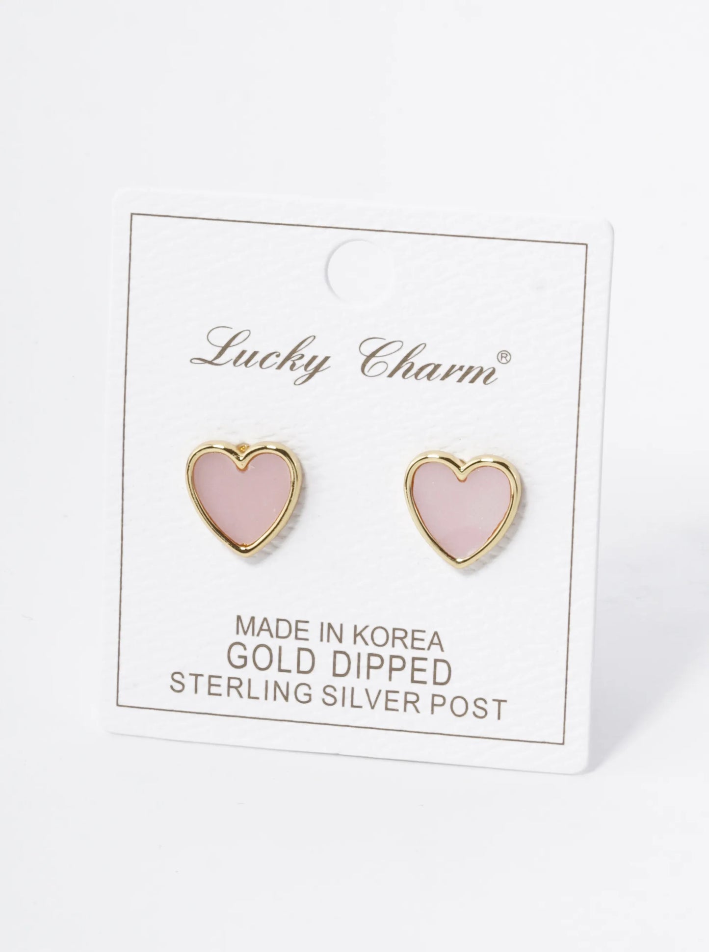 18K Gold Dipped 13mm Heart Stud Earrings