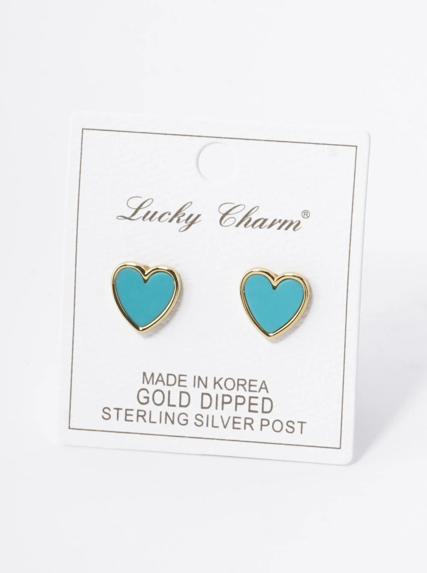 18K Gold Dipped 13mm Heart Stud Earrings