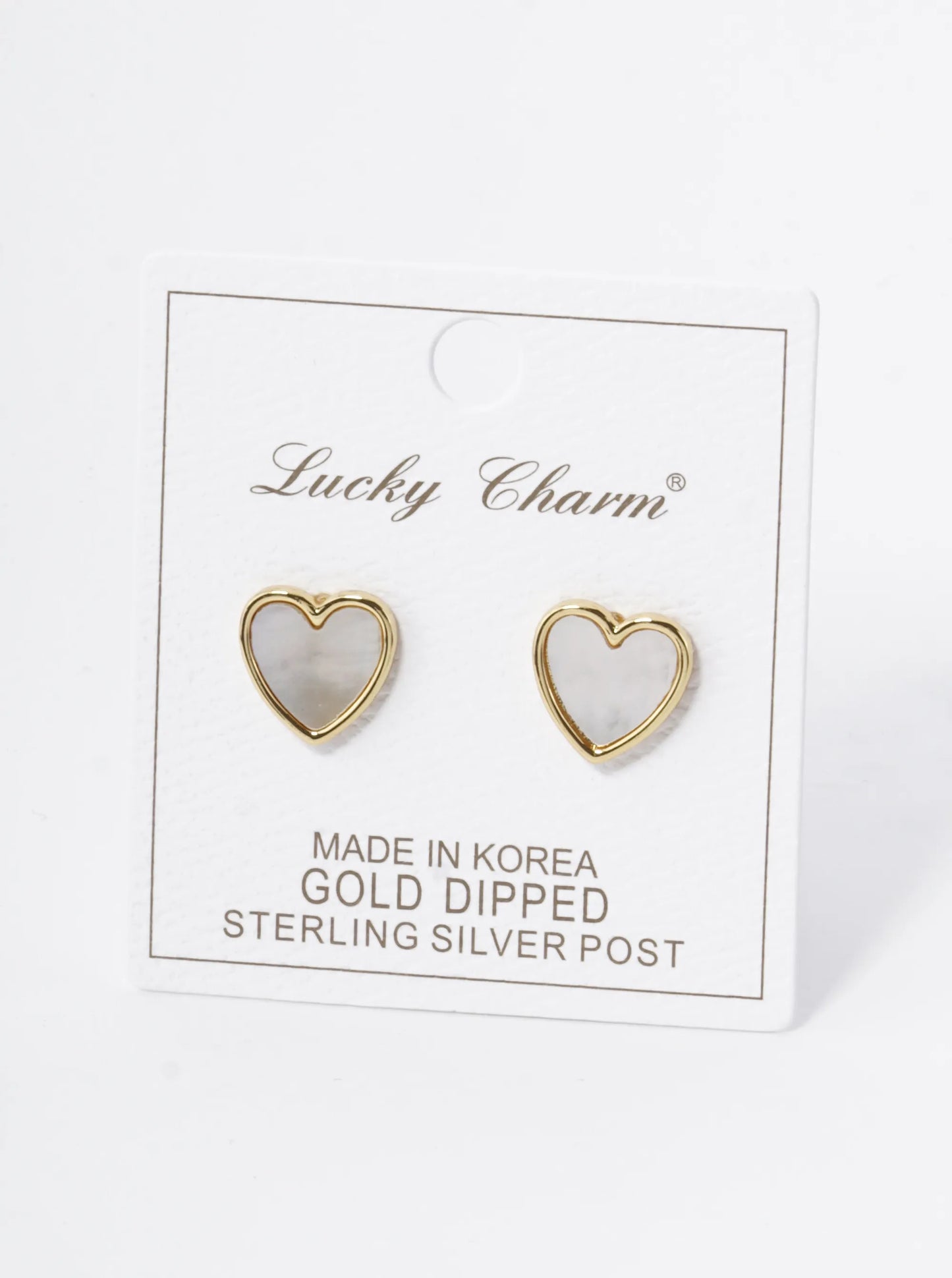 18K Gold Dipped 13mm Heart Stud Earrings