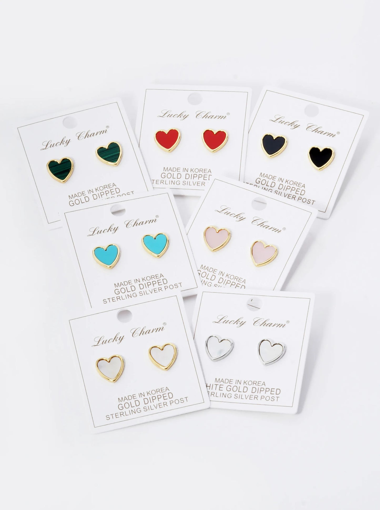 18K Gold Dipped 13mm Heart Stud Earrings