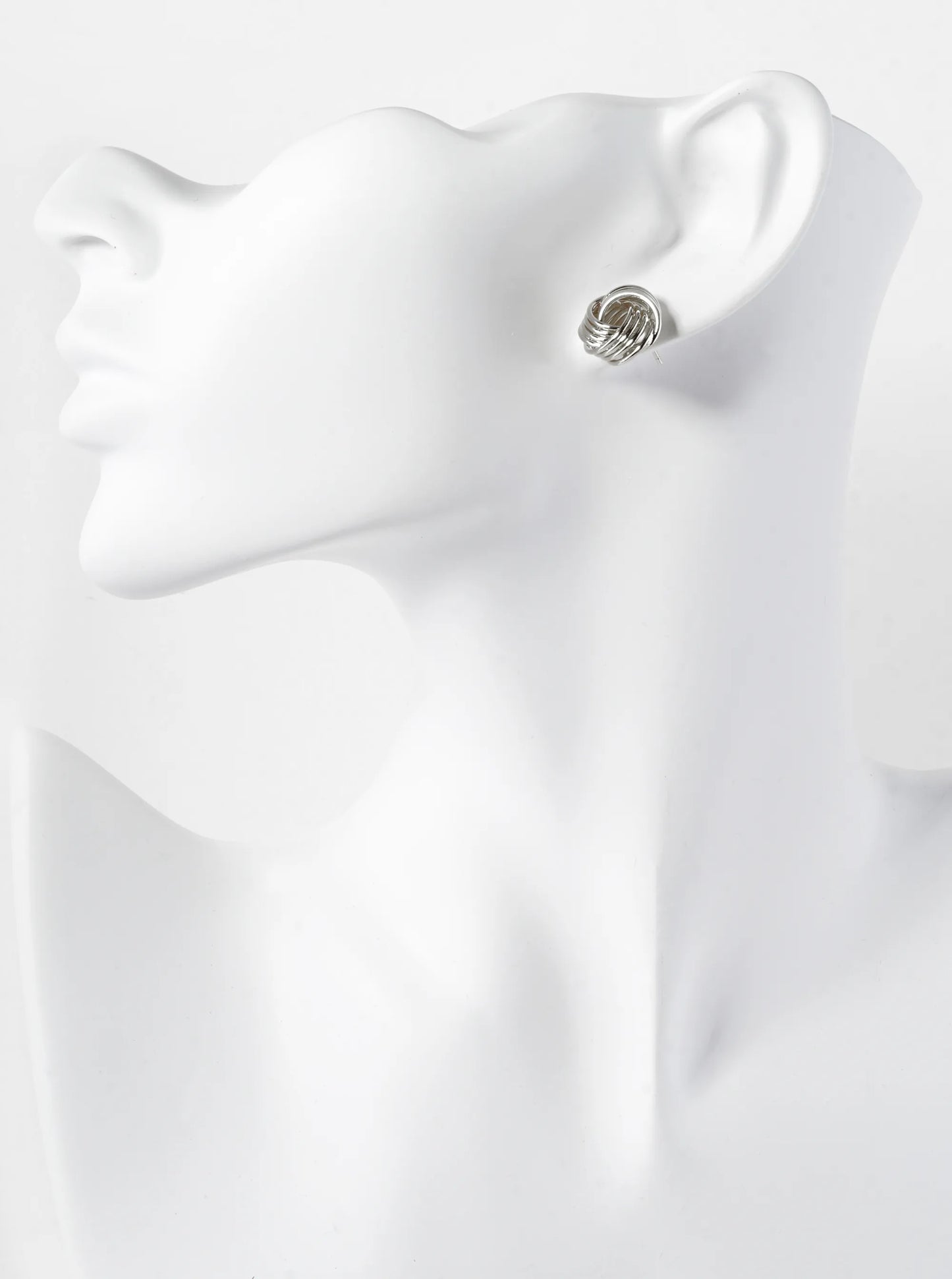 18K Gold Dipped 13mm Love Knot Stud Earrings