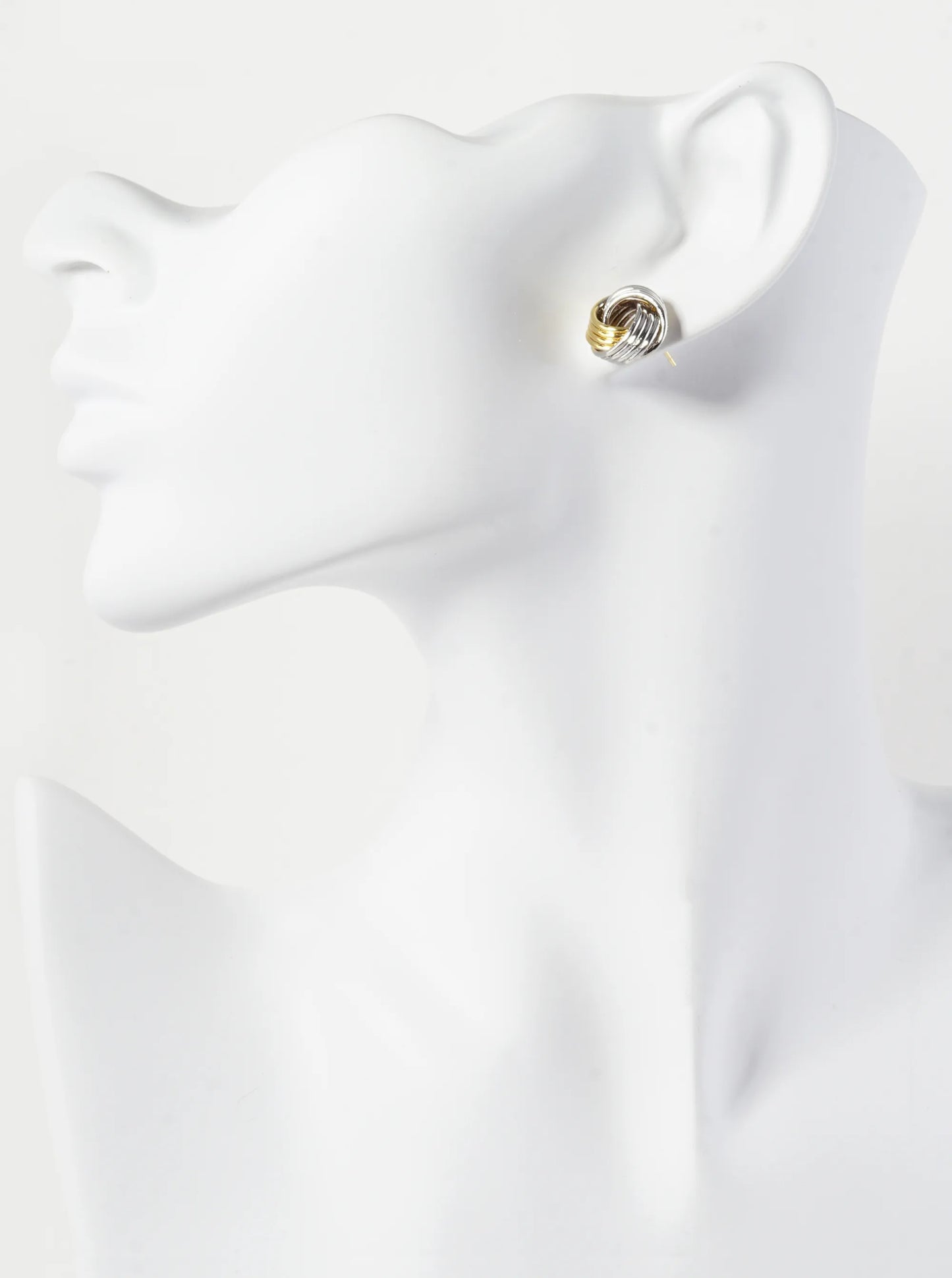 18K Gold Dipped 13mm Love Knot Stud Earrings