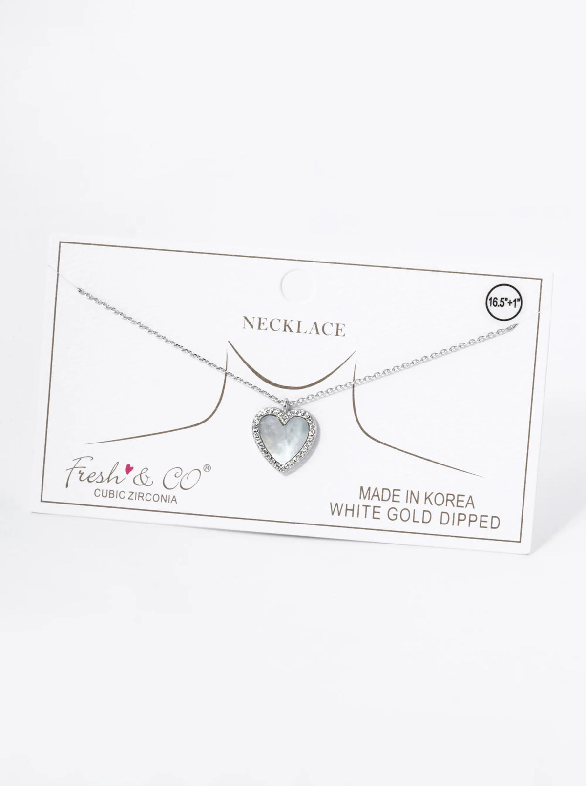 18K Gold Dipped 13mm Pave Set Cubic Zirconia Heart Pendant Necklace
