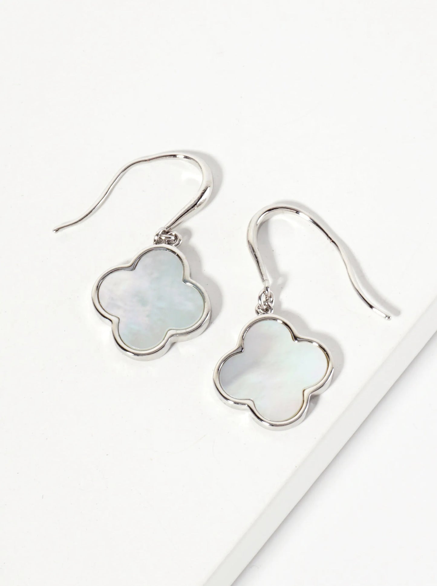 18K-Gold-Dipped 13mm Quatrefoil Drop Dangle Earrings