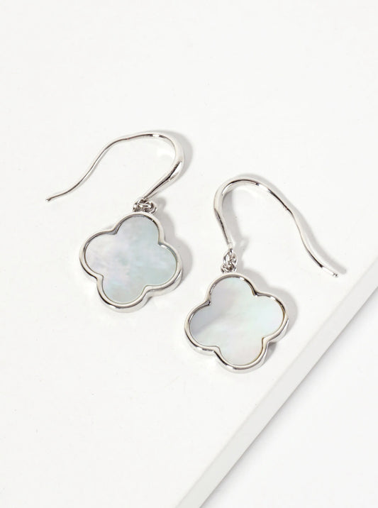 18K-Gold-Dipped 13mm Quatrefoil Drop Dangle Earrings