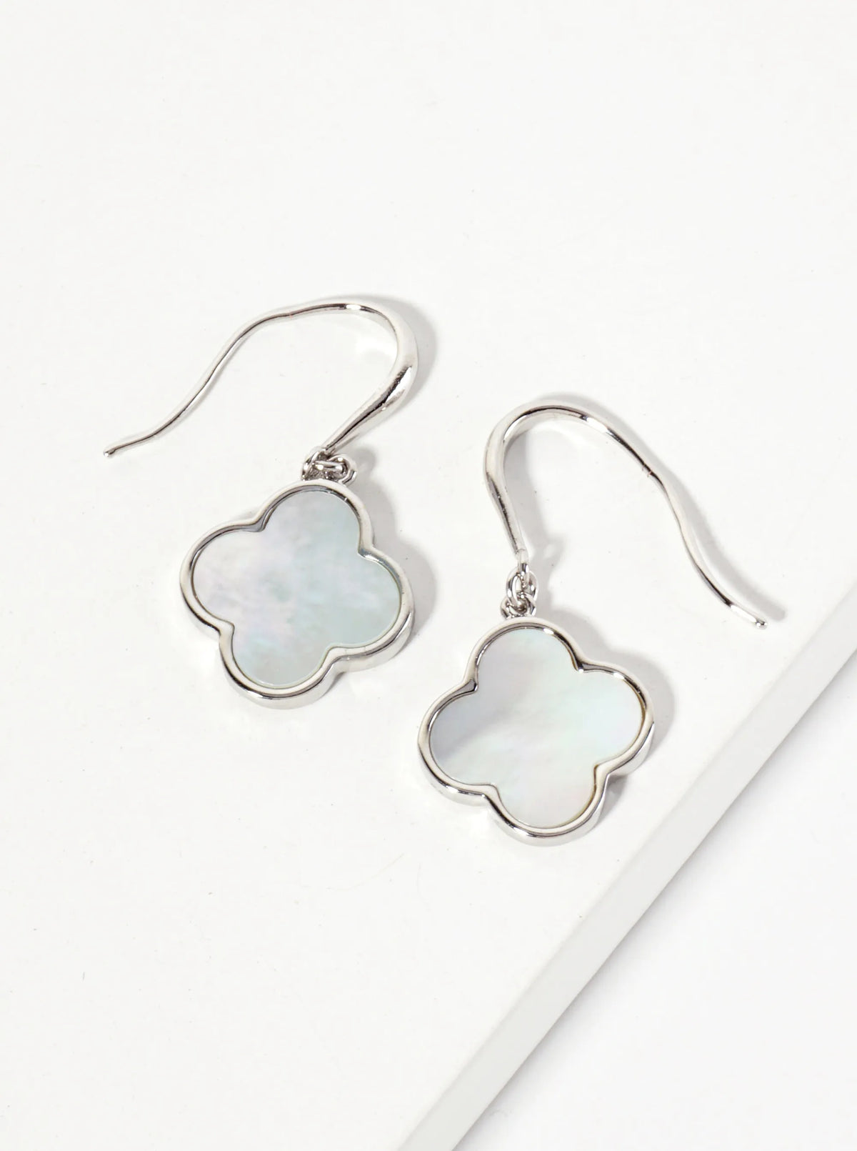 18K-Gold-Dipped 13mm Quatrefoil Drop Dangle Earrings