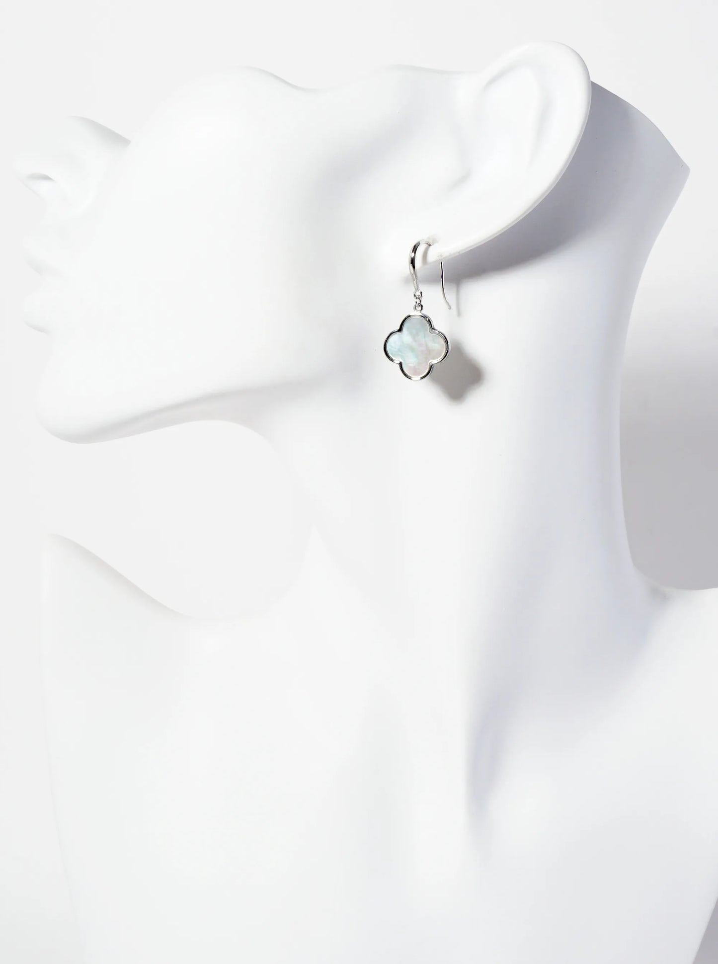 18K-Gold-Dipped 13mm Quatrefoil Drop Dangle Earrings