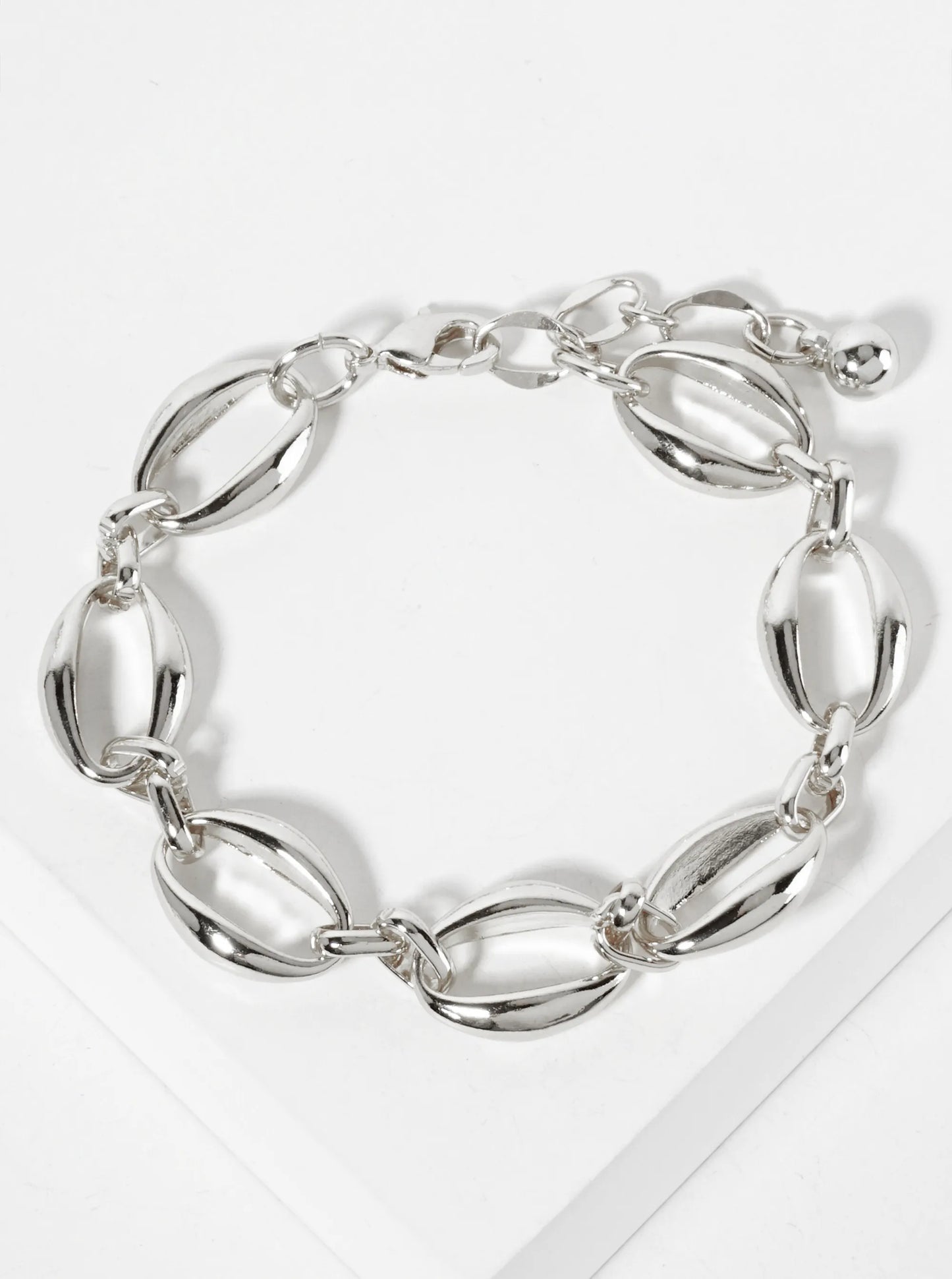 18K-Gold-Dipped 15mm Oval-Shaped Polished Brass Chain Bracelet
