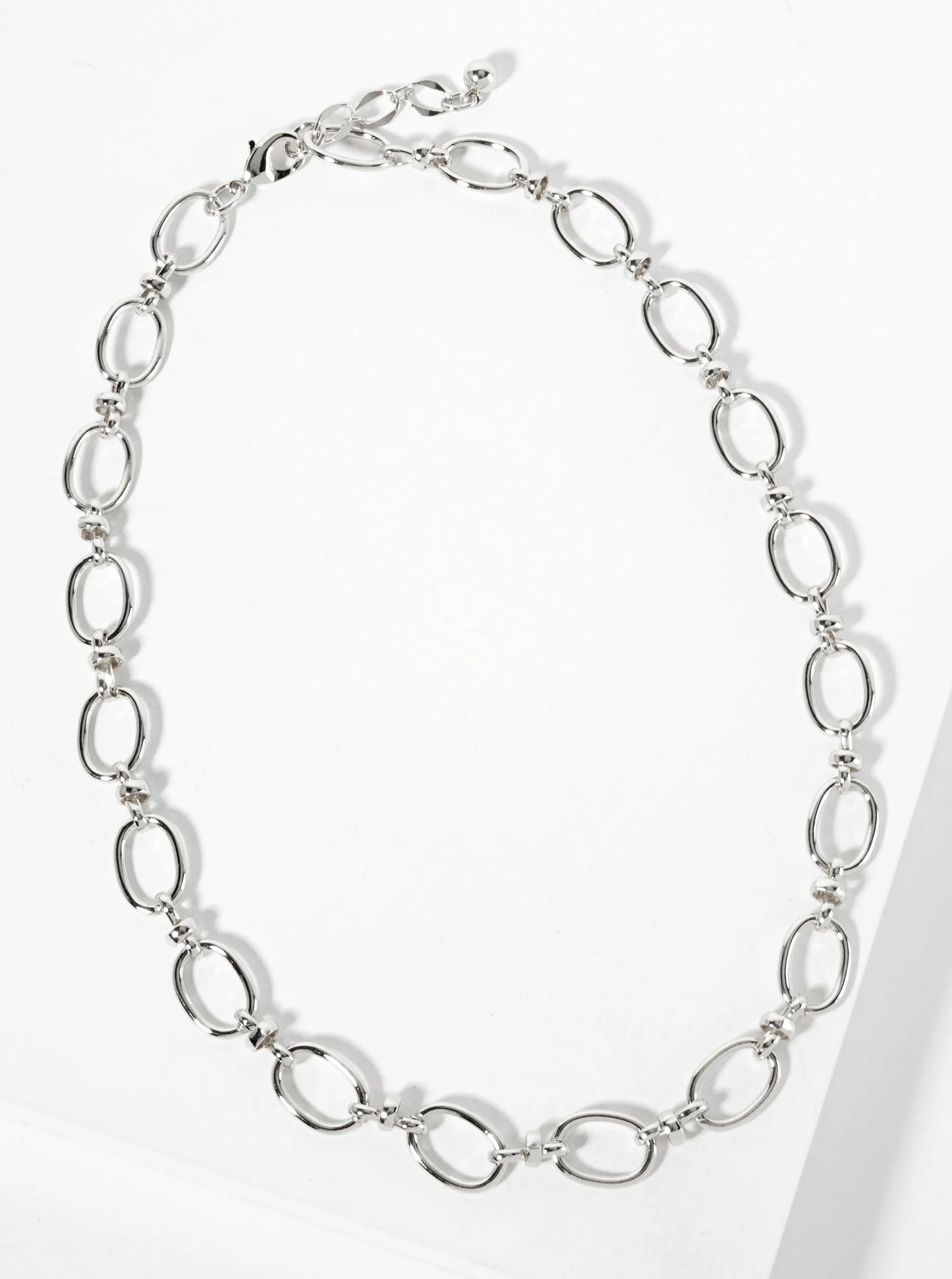 18K-Gold-Dipped 15mm Oval-Shaped Polished Brass Chain Necklace