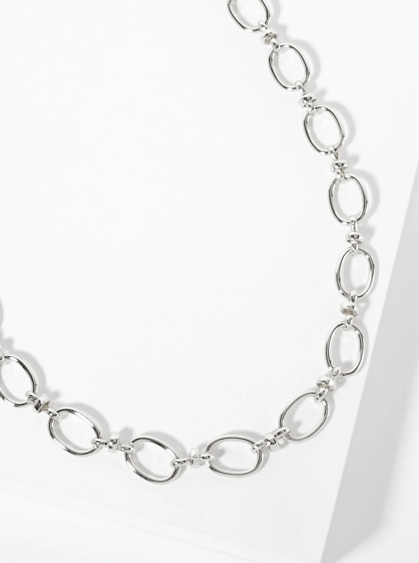 18K-Gold-Dipped 15mm Oval-Shaped Polished Brass Chain Necklace