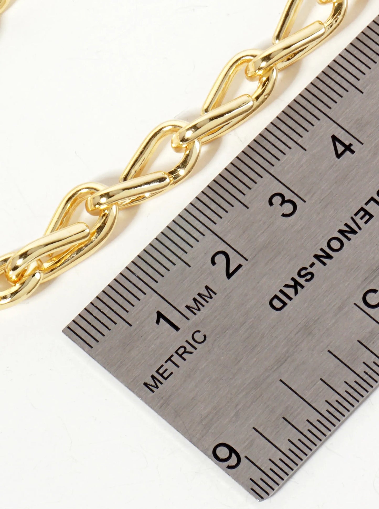 18K-Gold-Dipped 15mm Polished Brass Chain Necklace