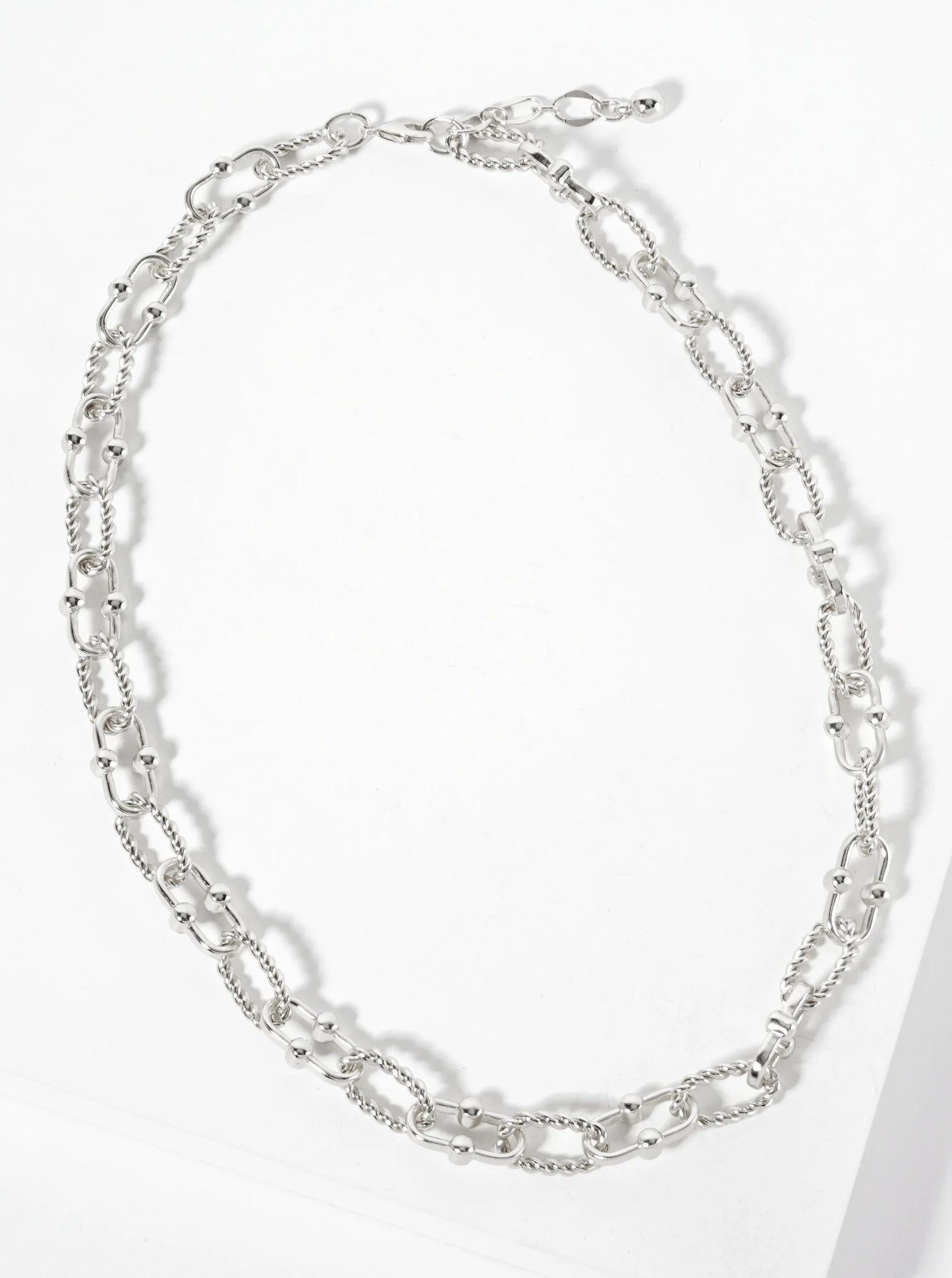 18K-Gold-Dipped 15mm Rope-Texture Polished Brass Chain Necklace