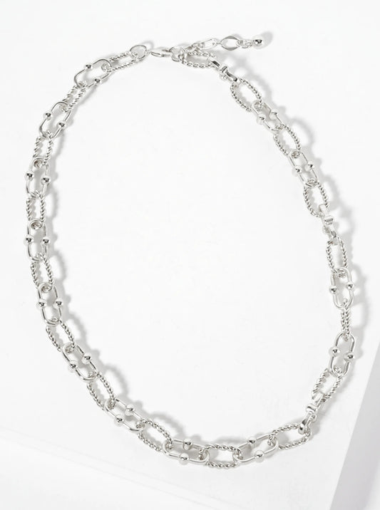 18K-Gold-Dipped 15mm Rope-Texture Polished Brass Chain Necklace