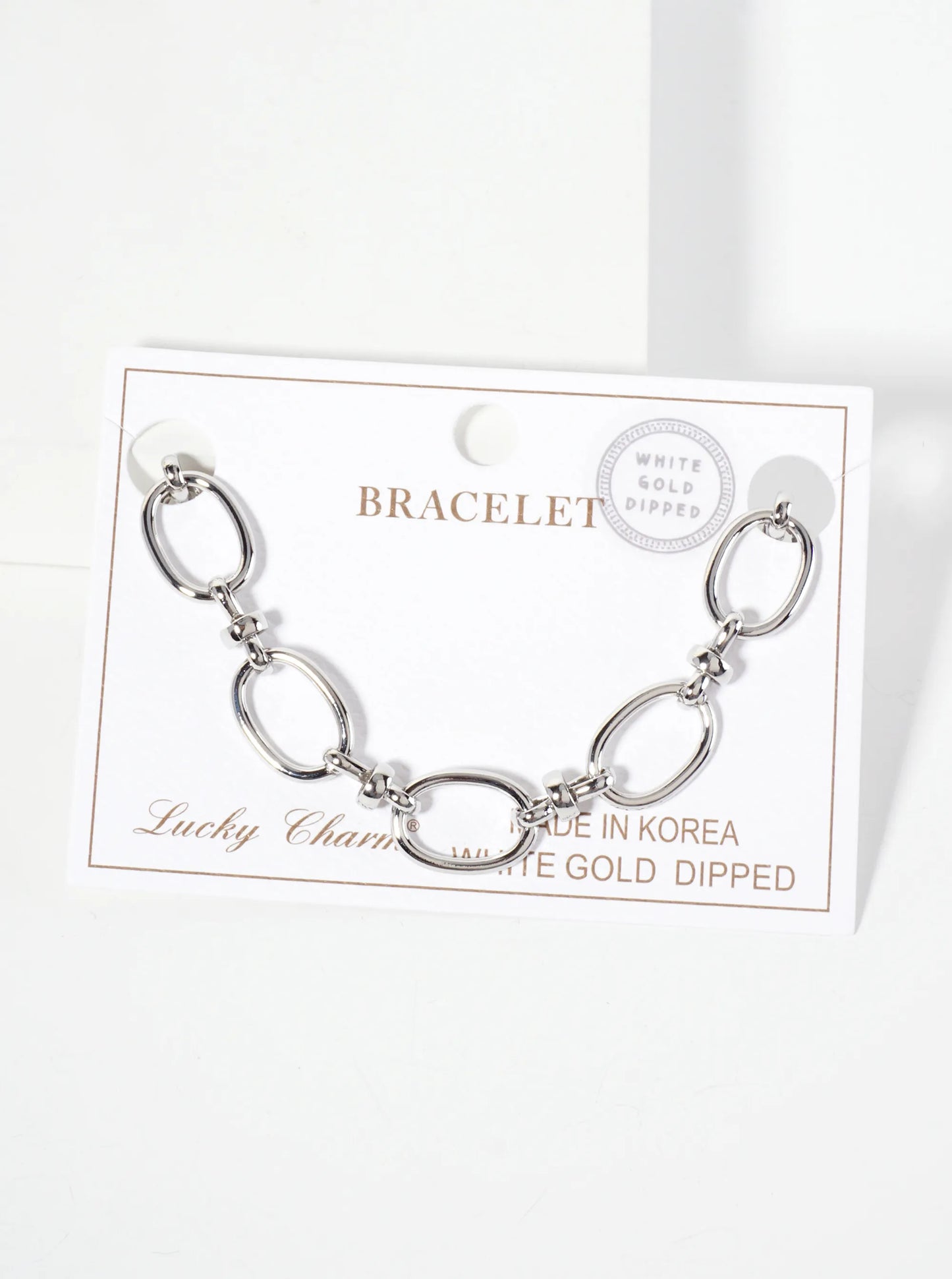18K-Gold-Dipped 16mm Polished Brass Chain Bracelet