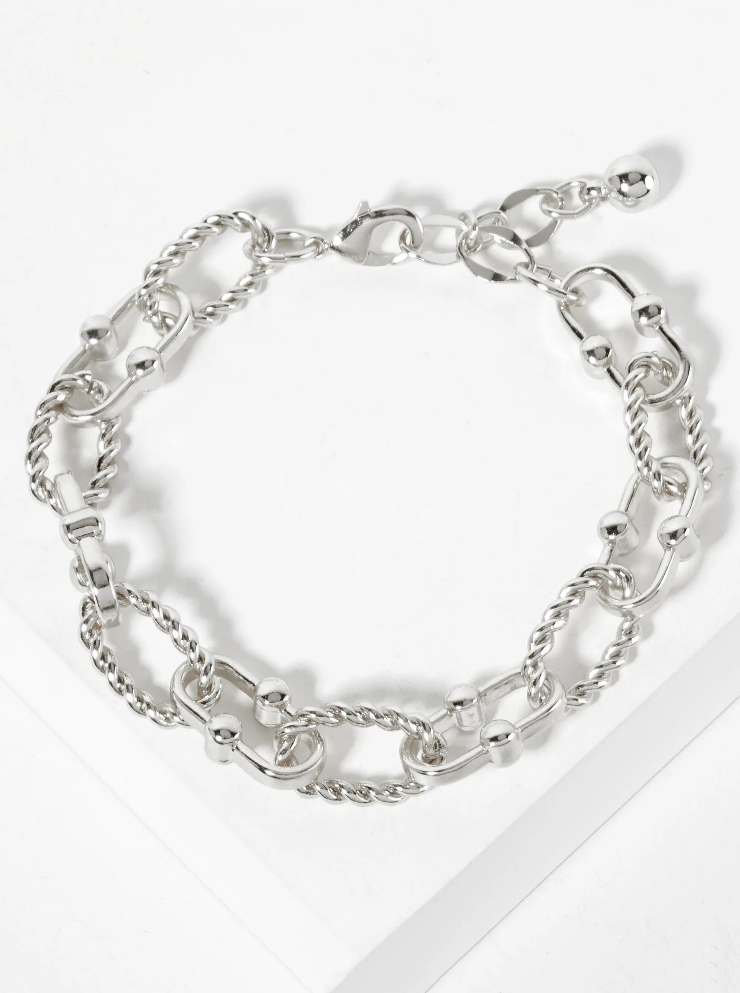 18K-Gold-Dipped 17mm Rope-Texture Polished Brass Chain Bracelet
