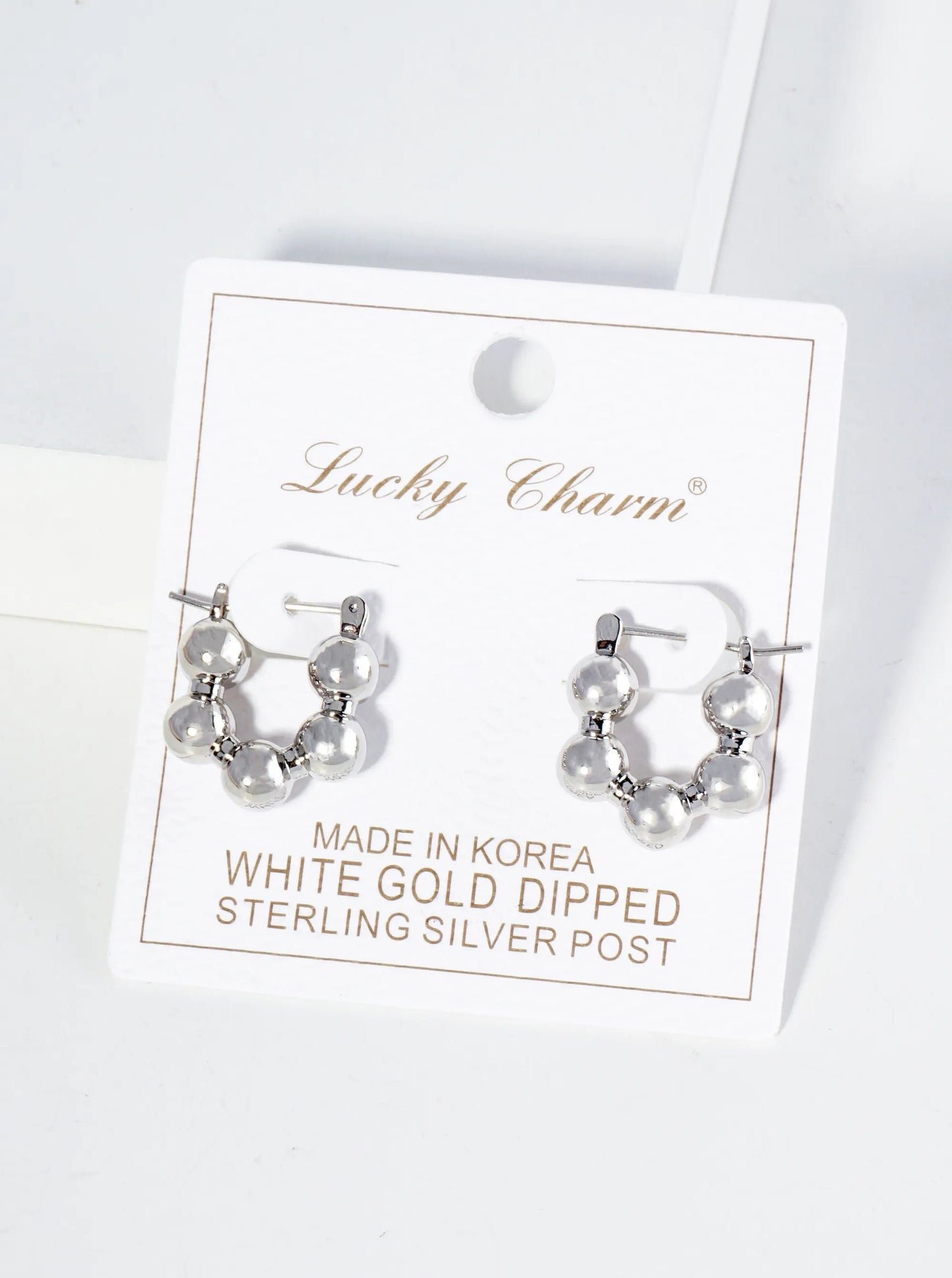 18K Gold Dipped 18mm Brass Ball Hoop Earrings