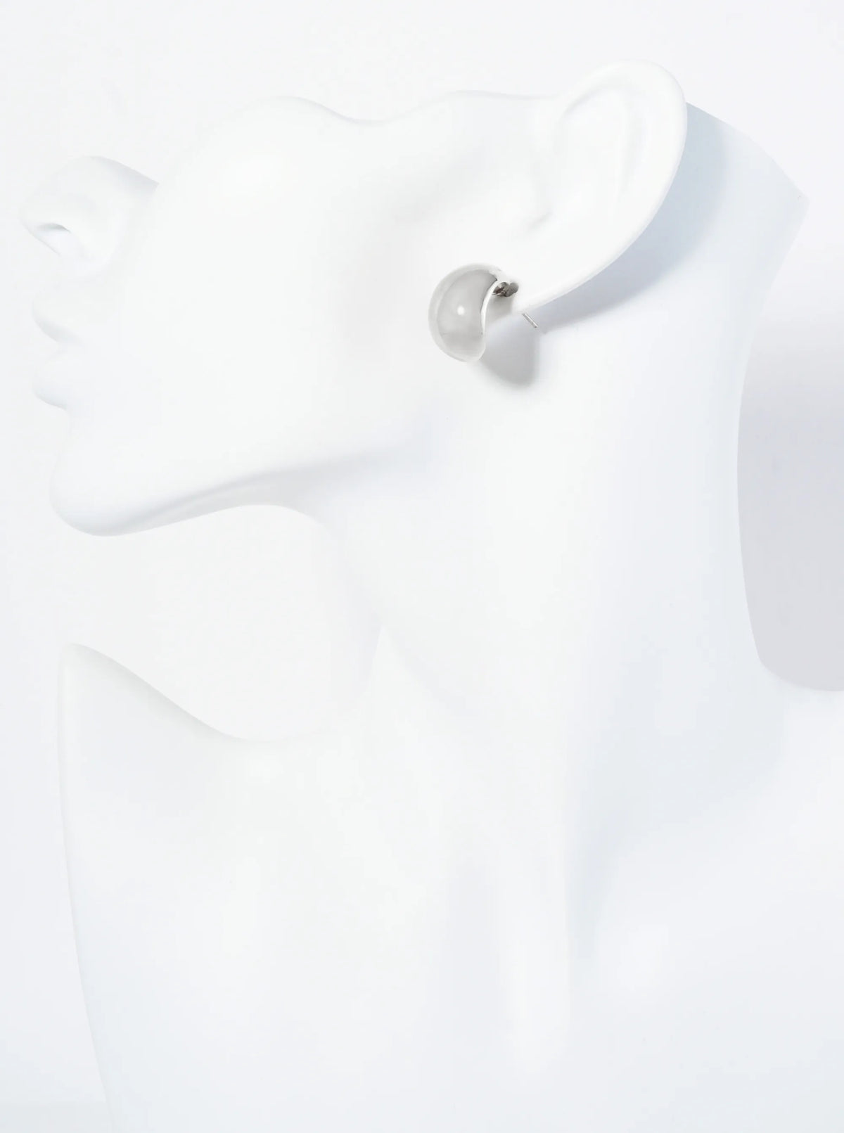 18K Gold Dipped 18mm Curved Oval Post Earrings