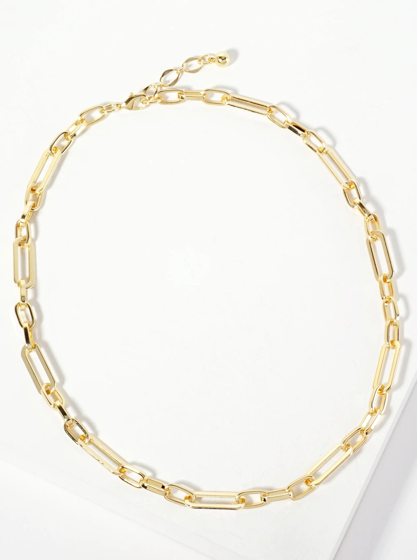 18K-Gold-Dipped 19-10mm Paperclip Chain Necklace